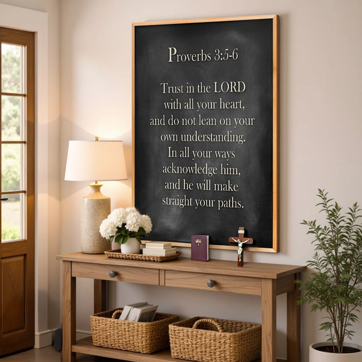 Proverbs 3:5-6 - Trust In The Lord With All Your Heart Faith Sign IV - Image 5