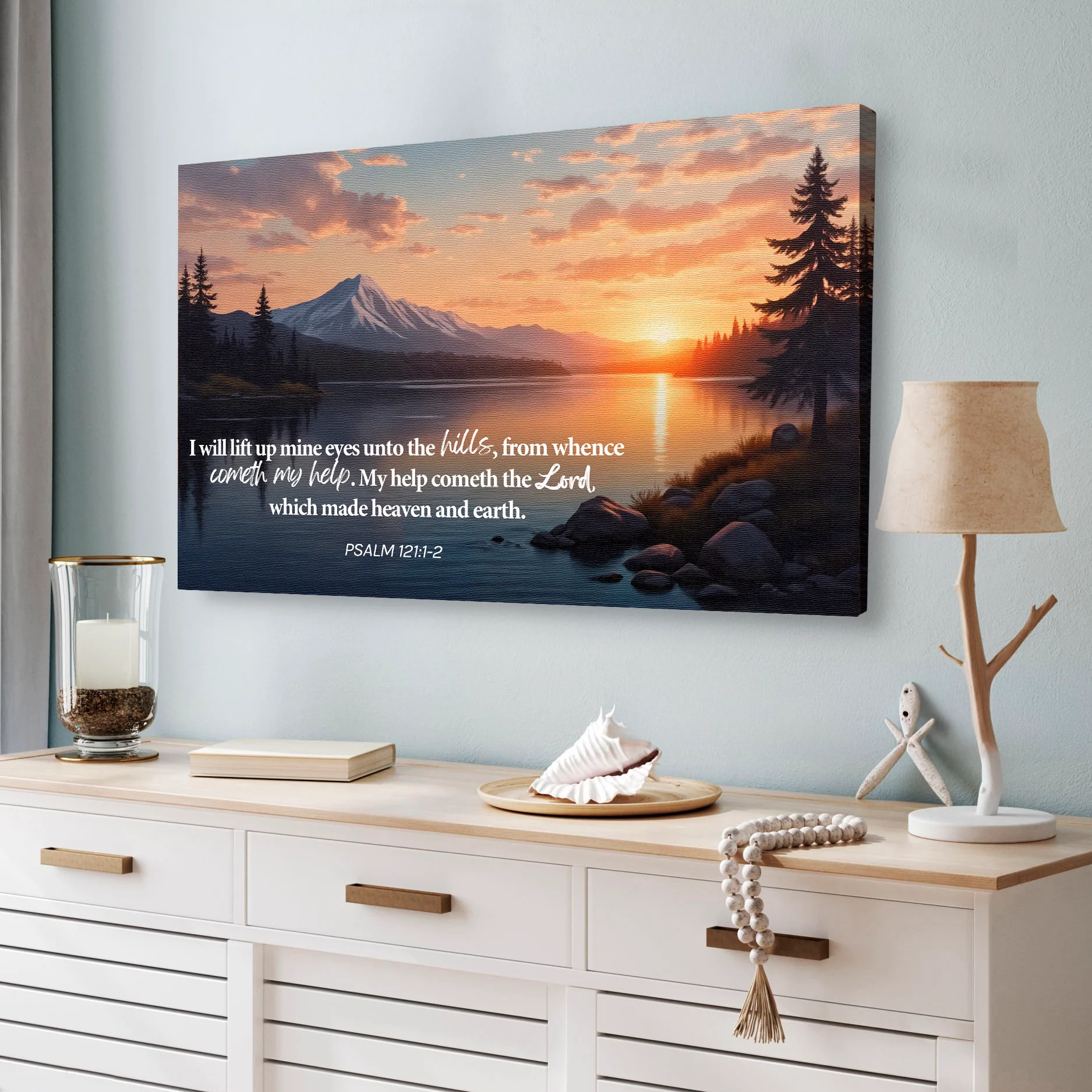 Psalm 121:1-2 - A Song Of Ascents Faith Wall Sign - Image 4