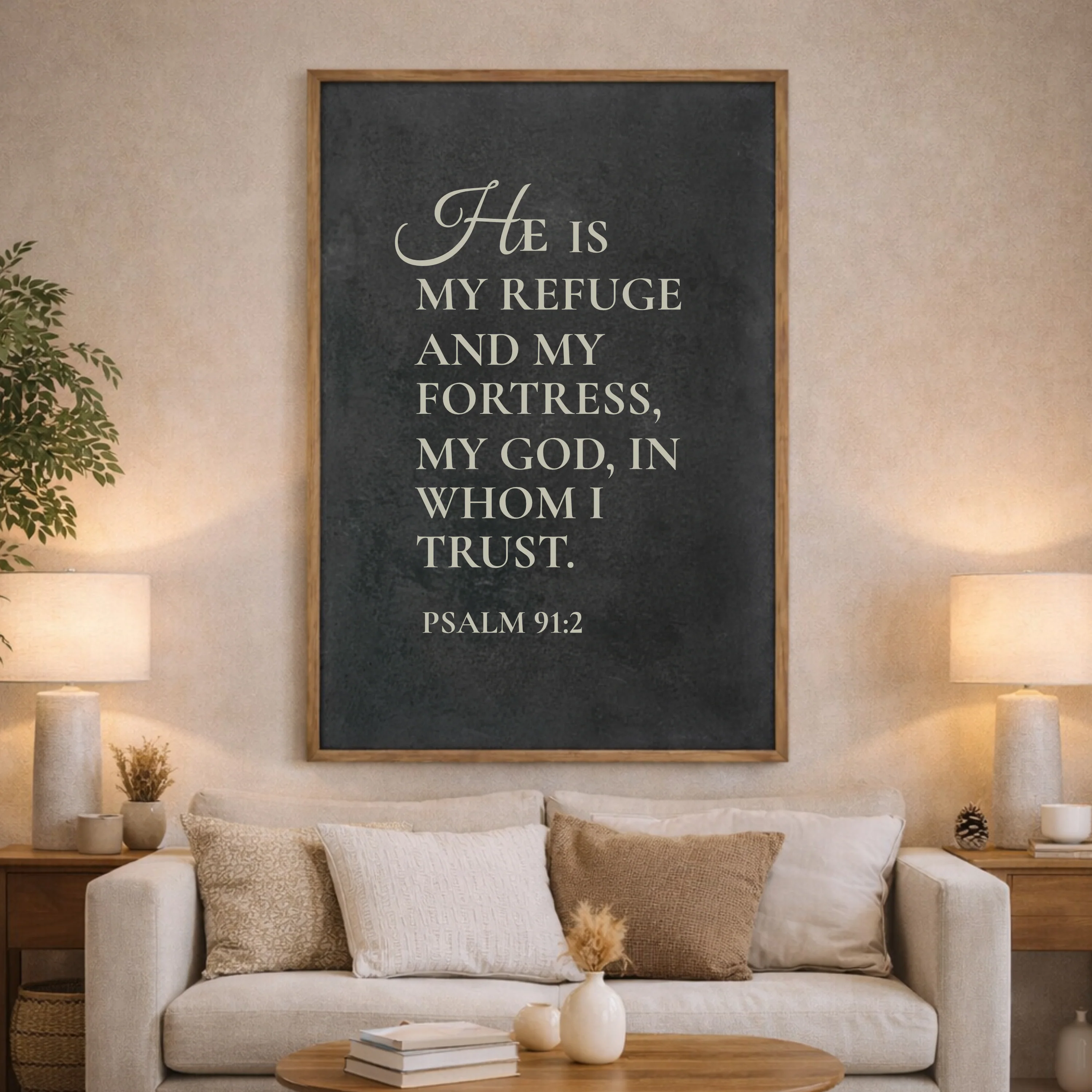 Psalm 91 - He Is My Refuge Faith Sign III - Image 2