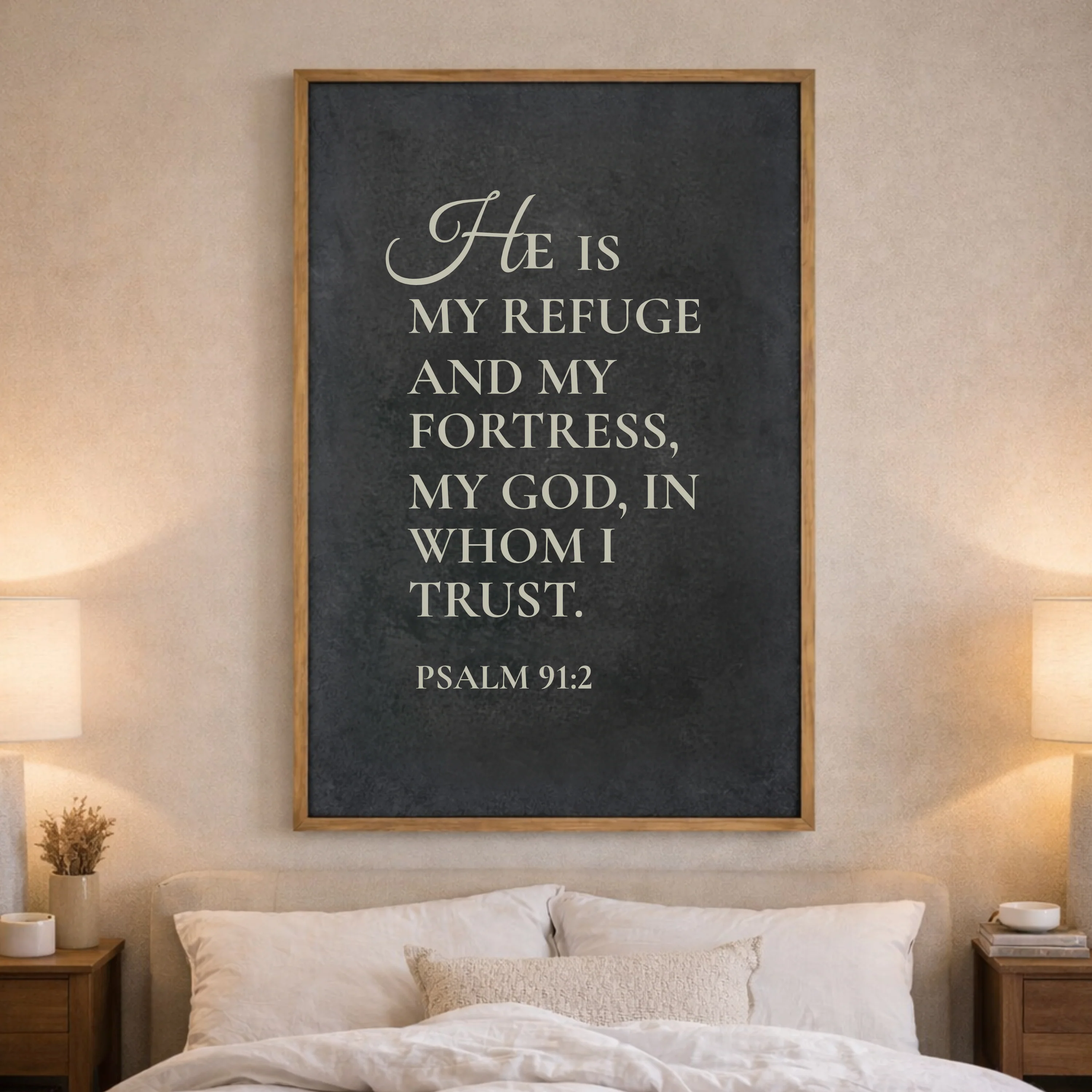 Psalm 91 - He Is My Refuge Faith Sign III - Image 3