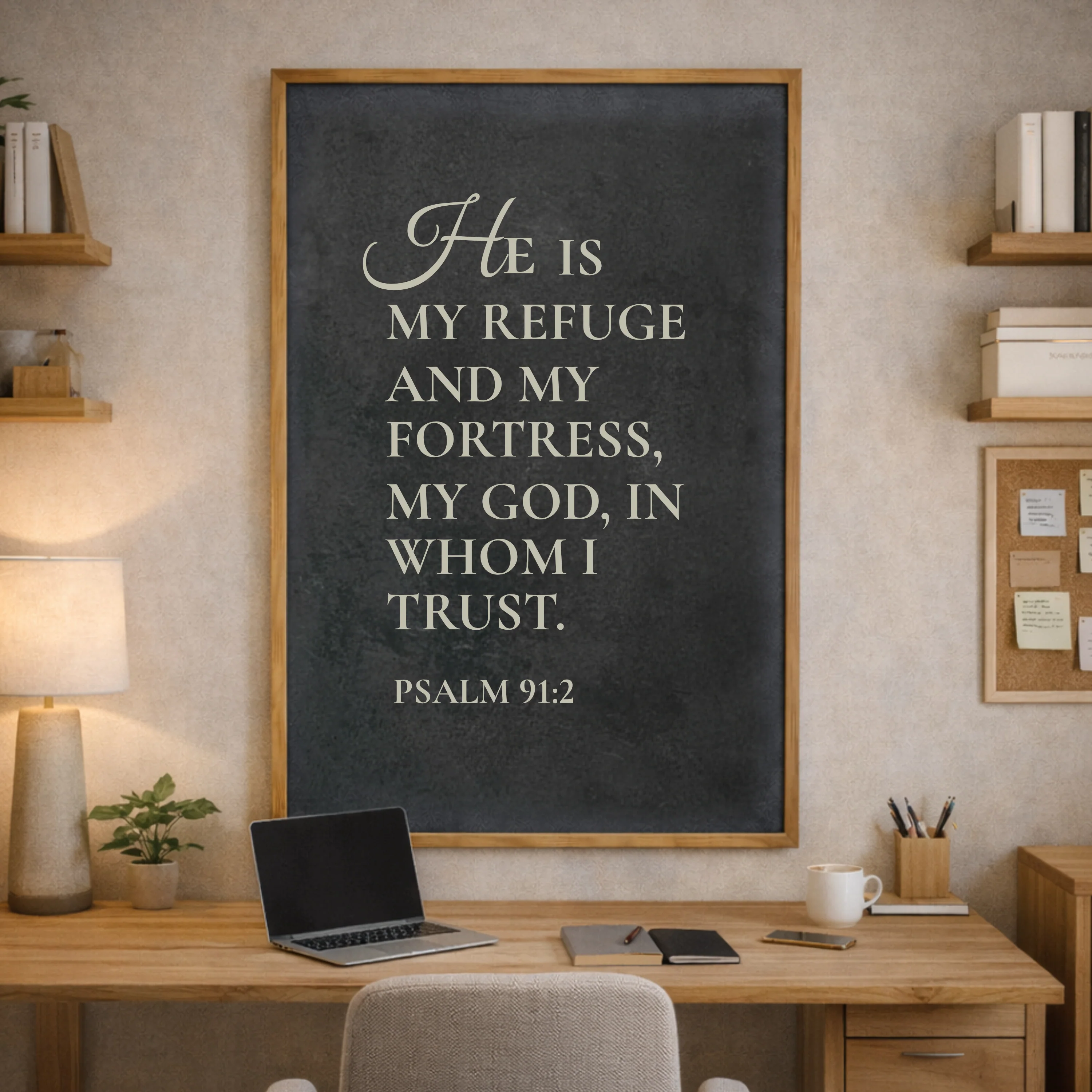 Psalm 91 - He Is My Refuge Faith Sign III - Image 4