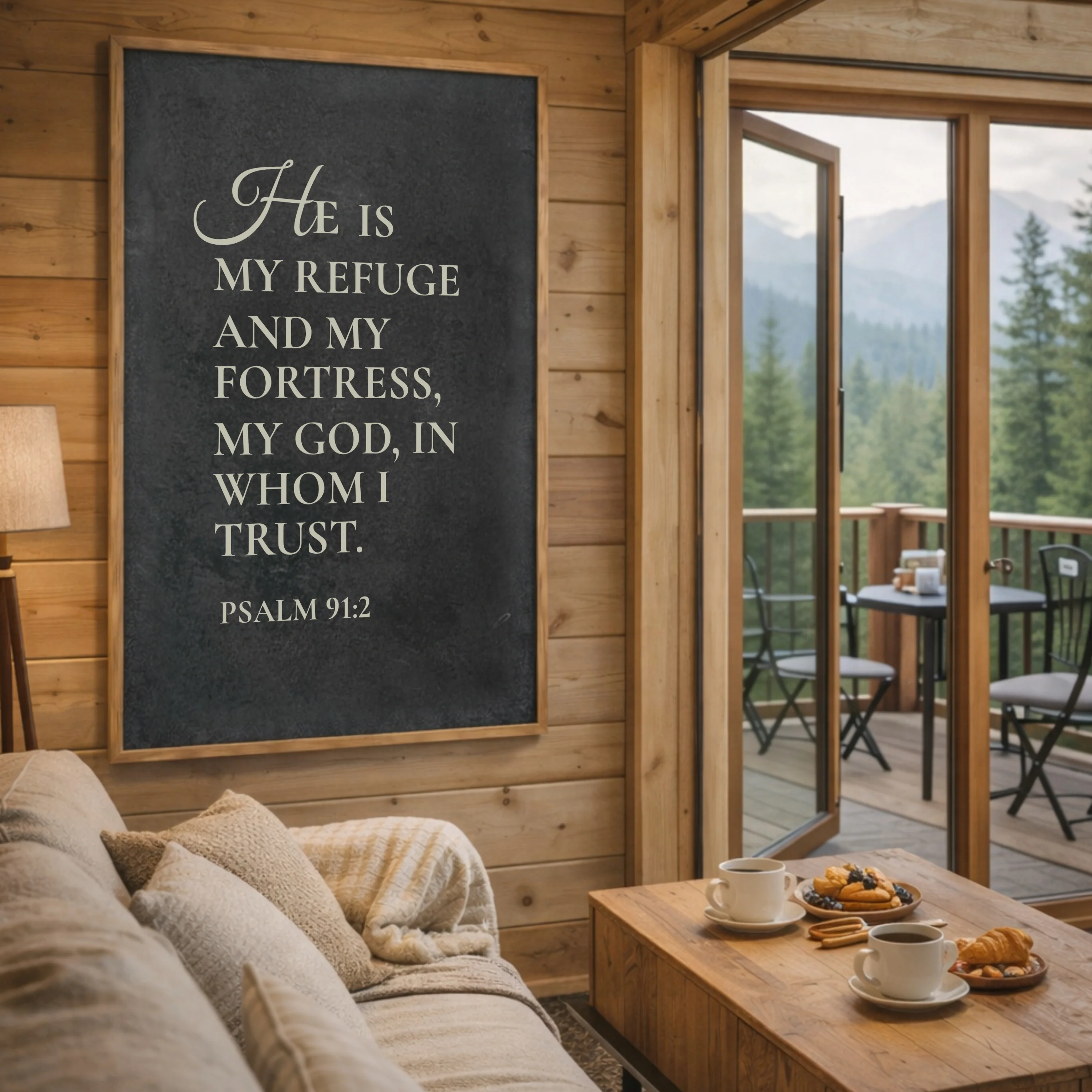 Psalm 91 - He Is My Refuge Faith Sign III - Image 5