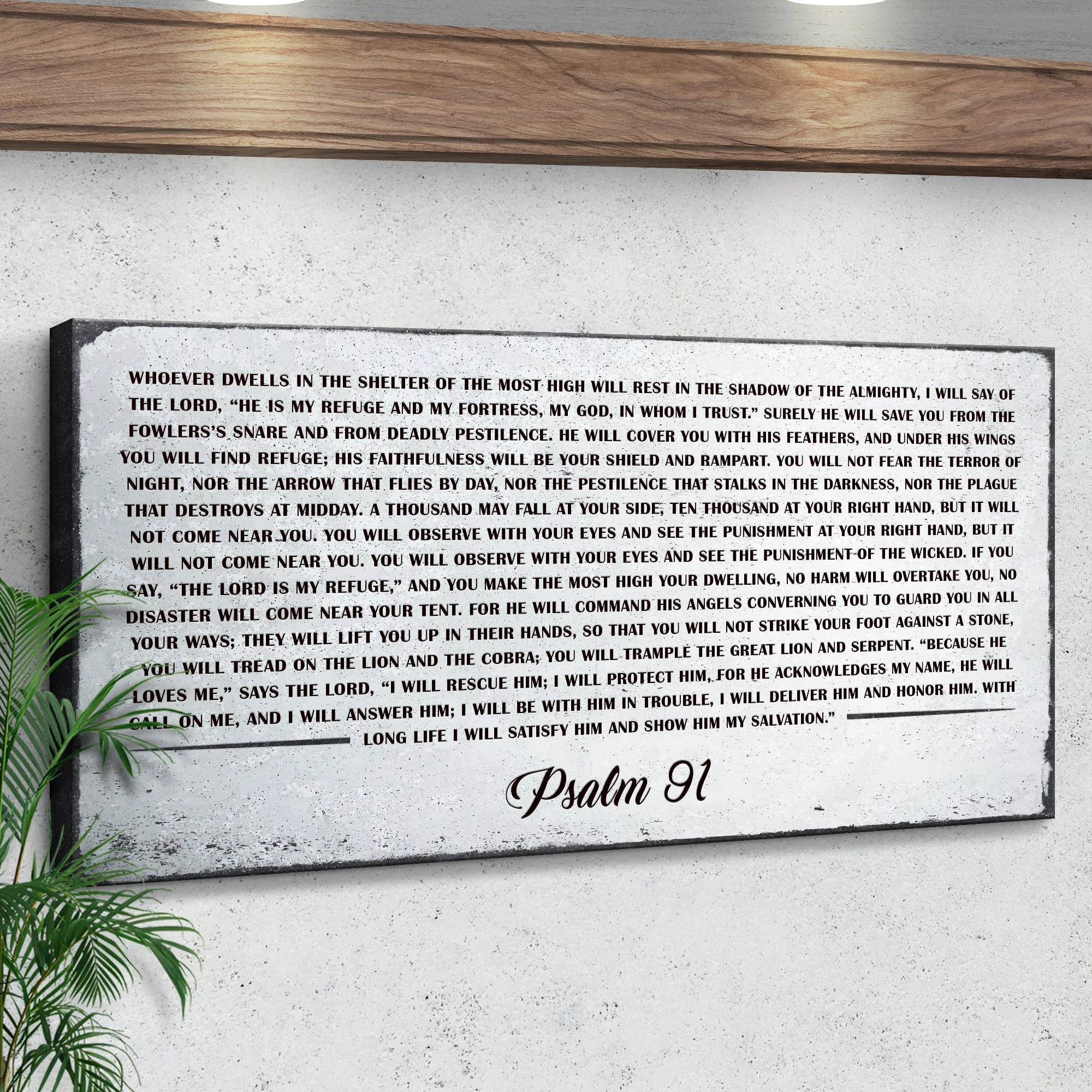 Psalm 91: 'Whoever Dwells in the Shelter of the Most High' Sign - Inspirational Christian Wall Art , Religious Decor - Image 3