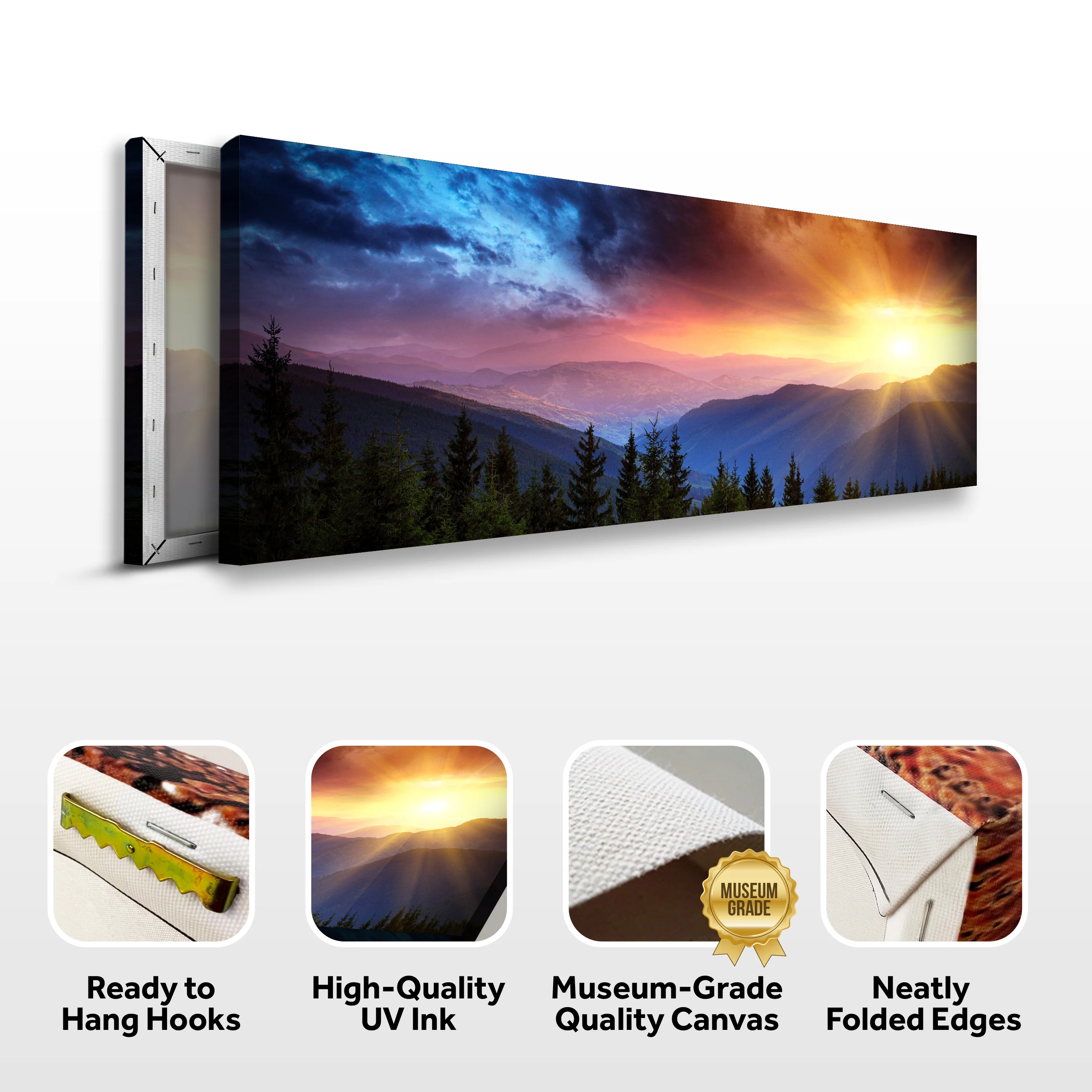 Purple And Sunrise Canvas Wall Art - Image 4