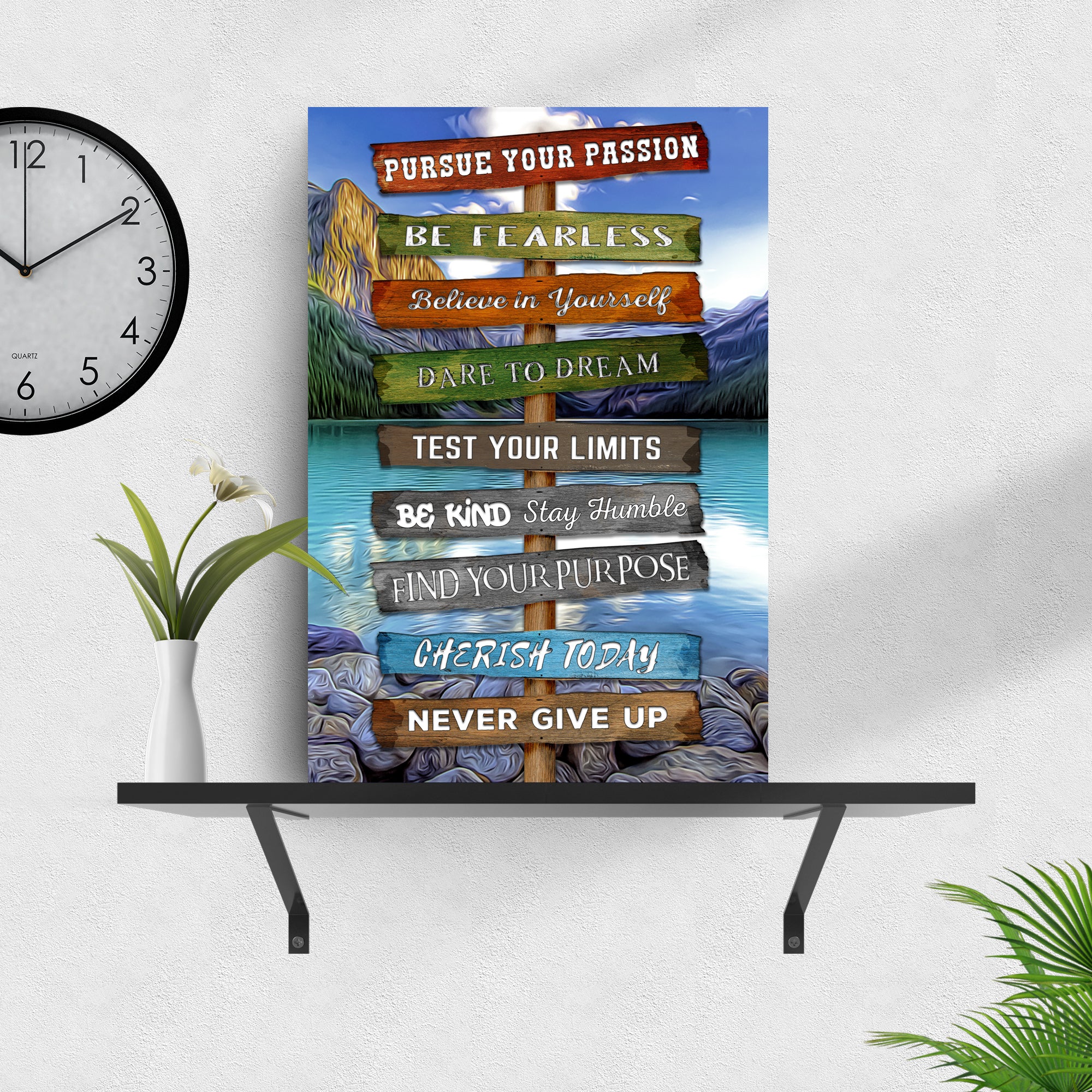 Pursue Your Passion Never Give Up Motivation Sign - Image 3
