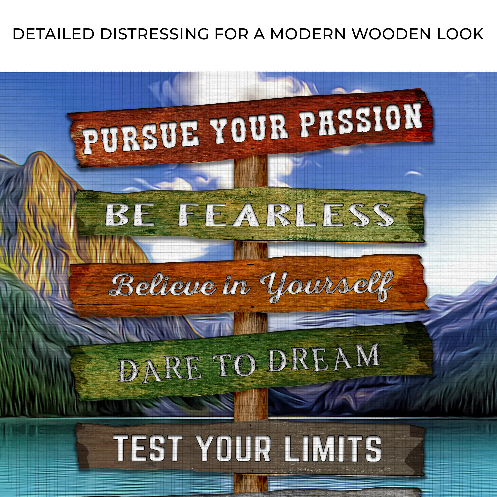 Pursue Your Passion Never Give Up Motivation Sign - Image 4