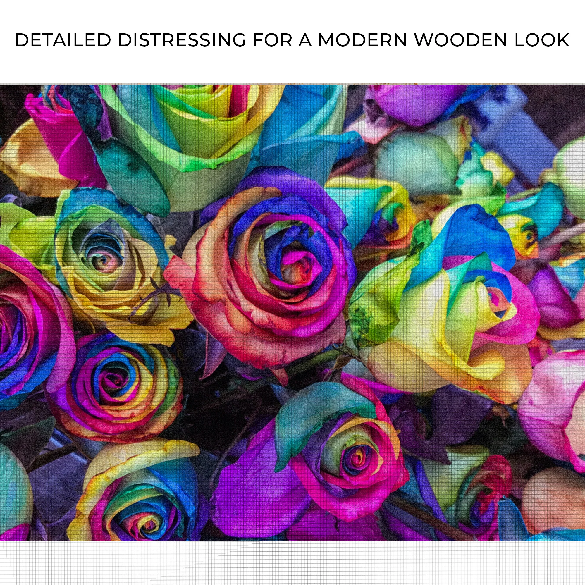 Rainbow Roses Canvas Wall Art - Image 4