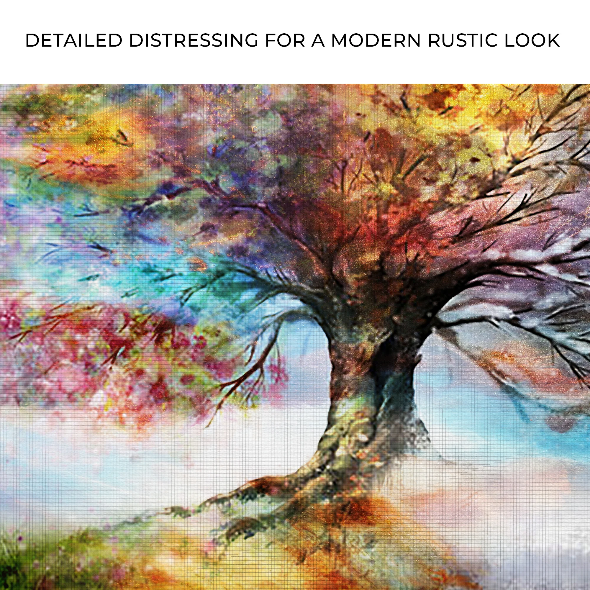 Rainbow Season Tree Canvas Wall Art (Free Shipping) - Image 4