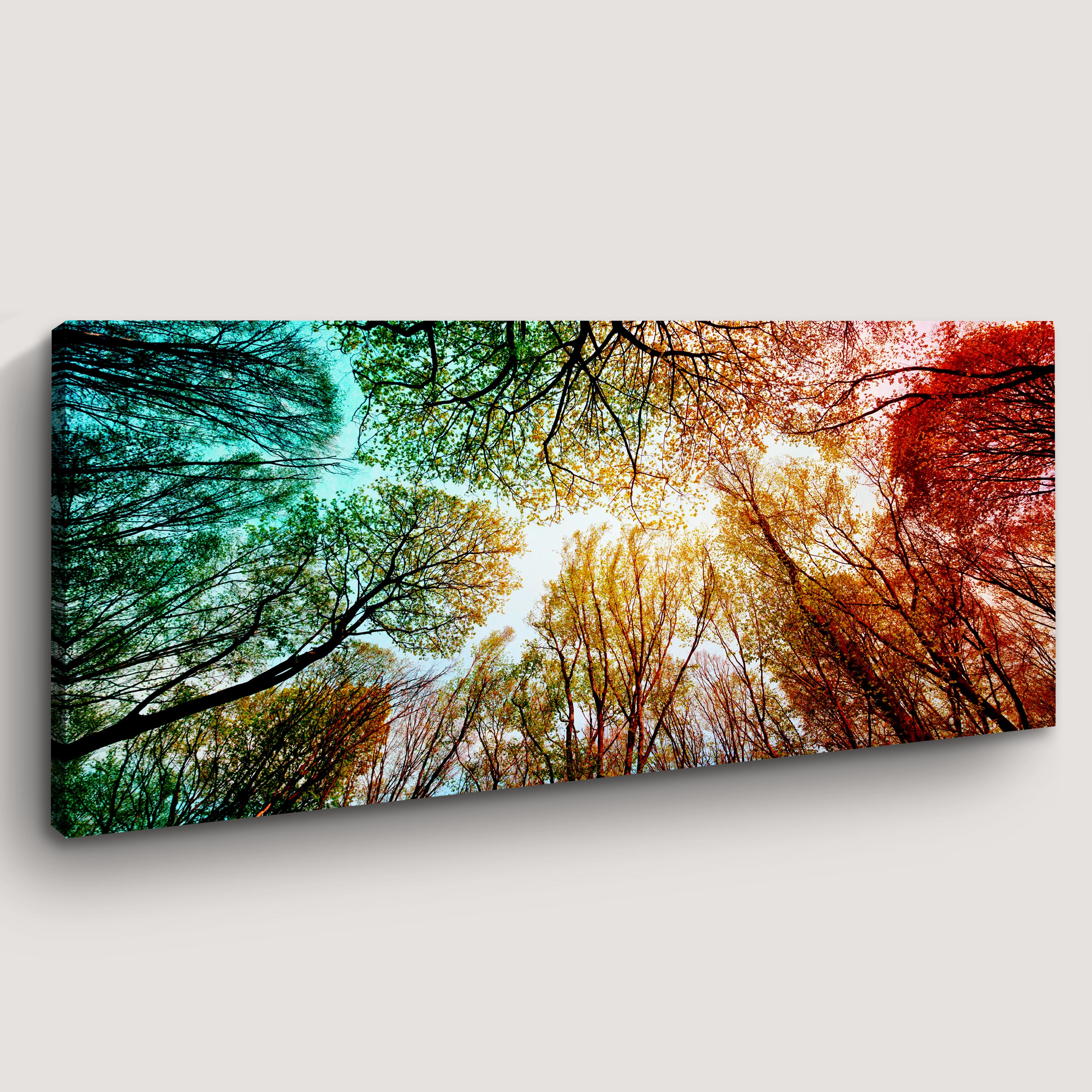 Rainbow Treetop Canvas Wall Art - Image 2