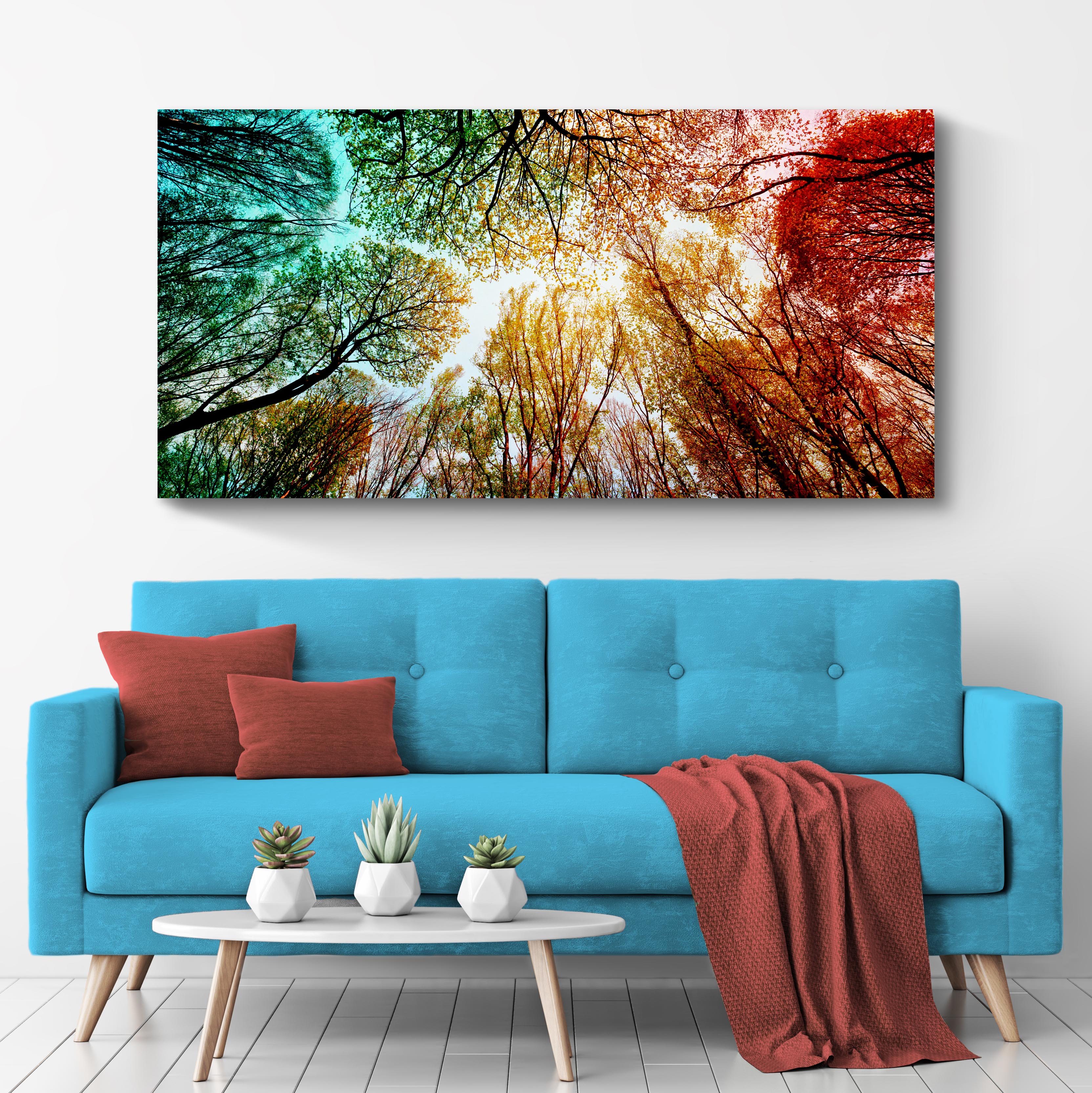 Rainbow Treetop Canvas Wall Art - Image 3