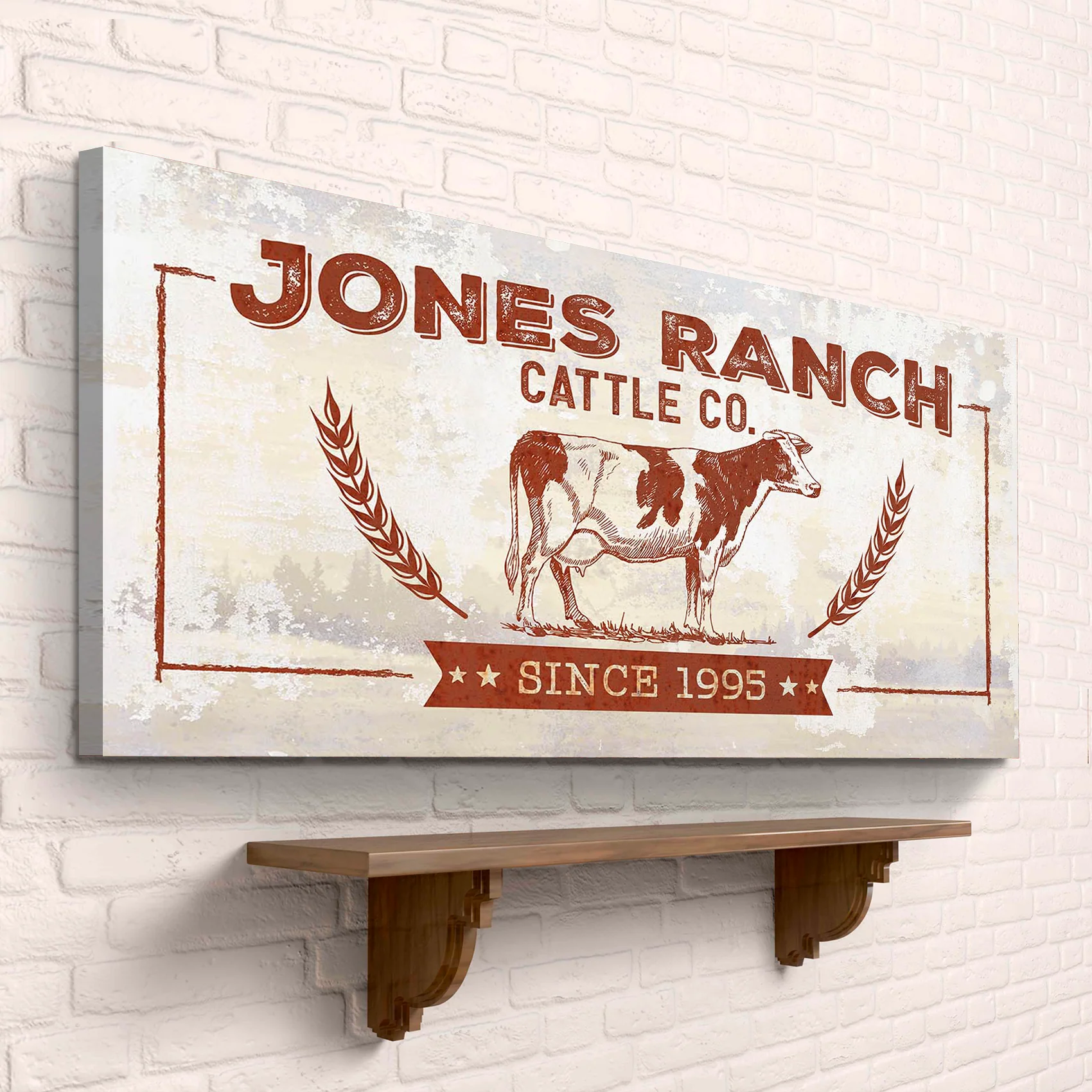 Ranch Cattle Co Rustic Sign - Image 2