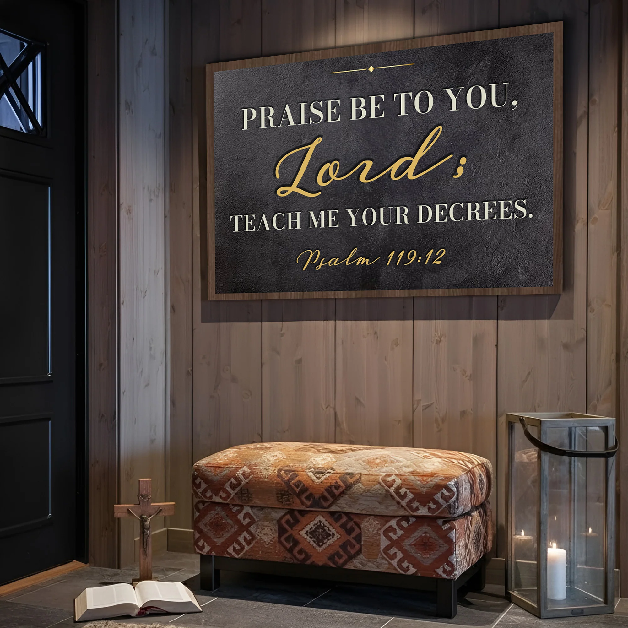 Read God's Word - Psalm 119:12 Faith Wall Sign - Image 2
