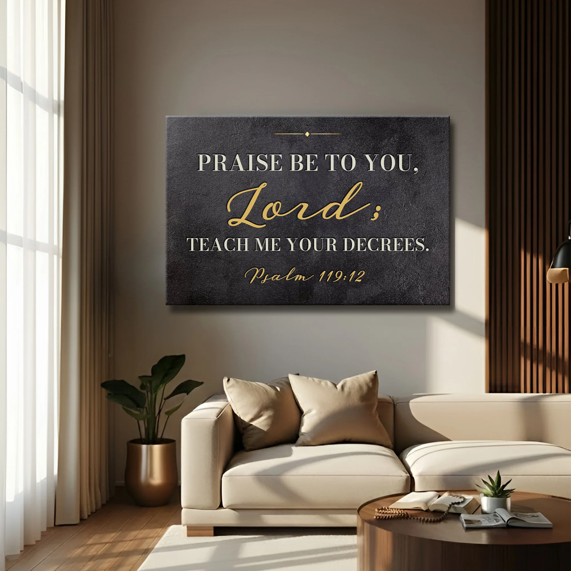 Read God's Word - Psalm 119:12 Faith Wall Sign - Image 3