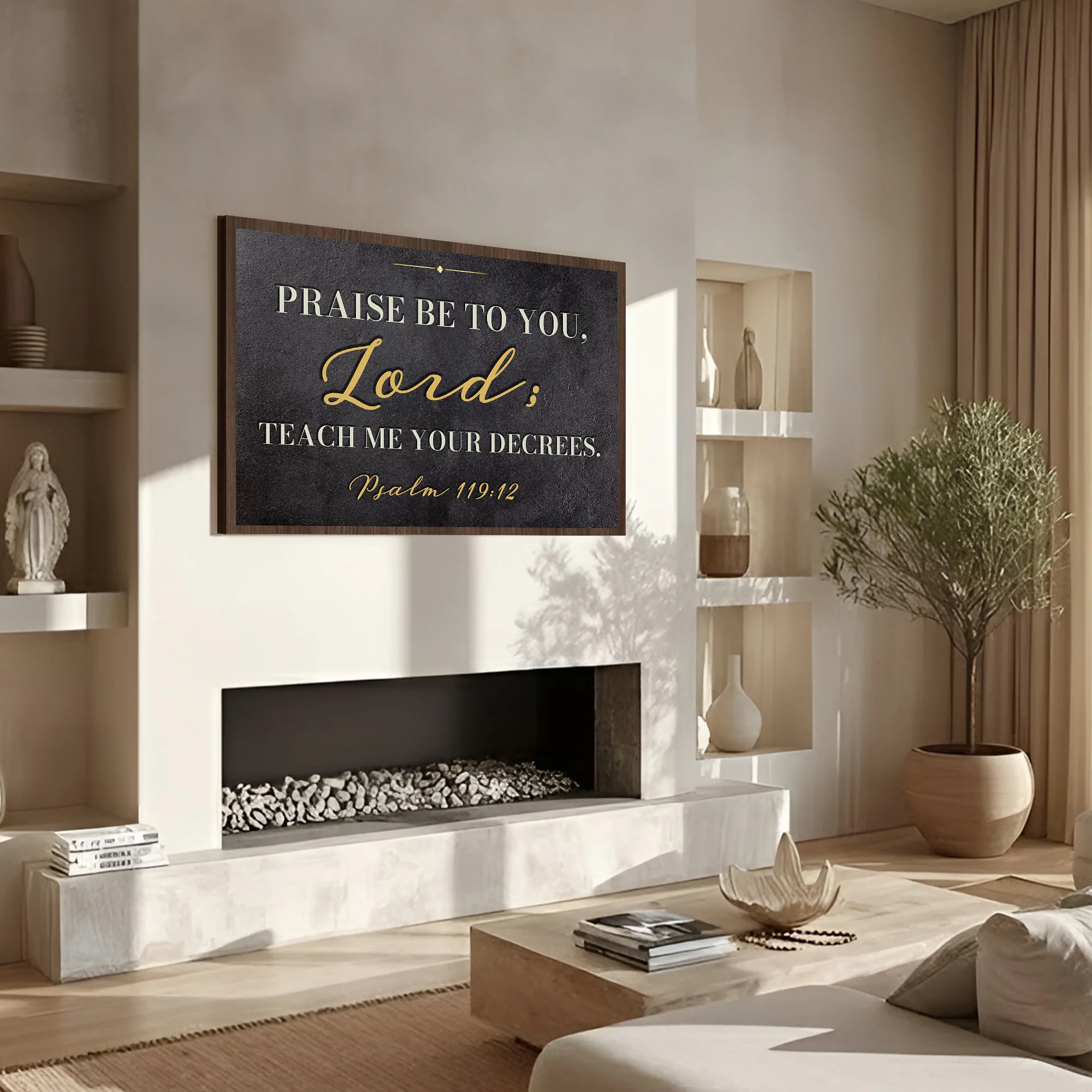 Read God's Word - Psalm 119:12 Faith Wall Sign - Image 4