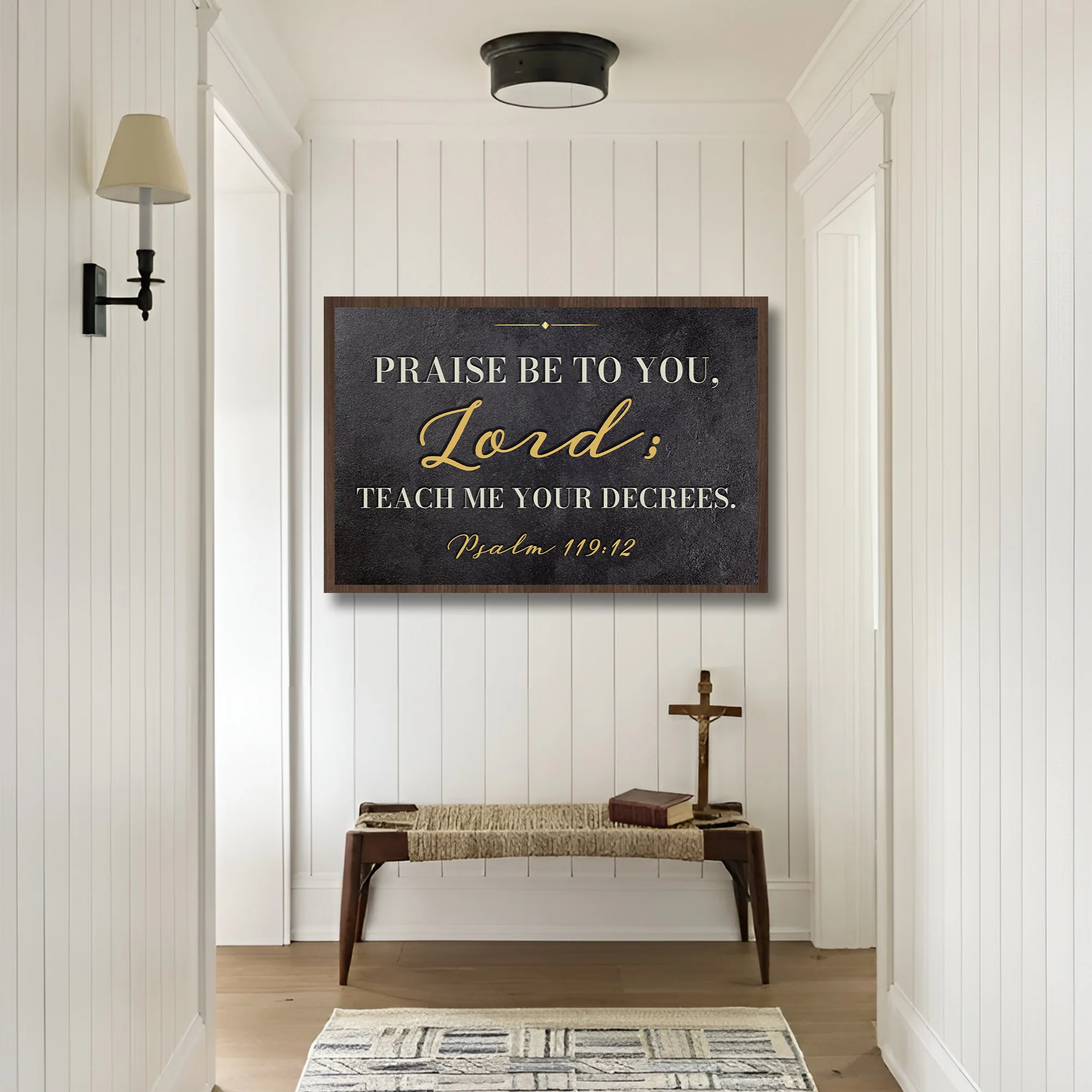 Read God's Word - Psalm 119:12 Faith Wall Sign - Image 5