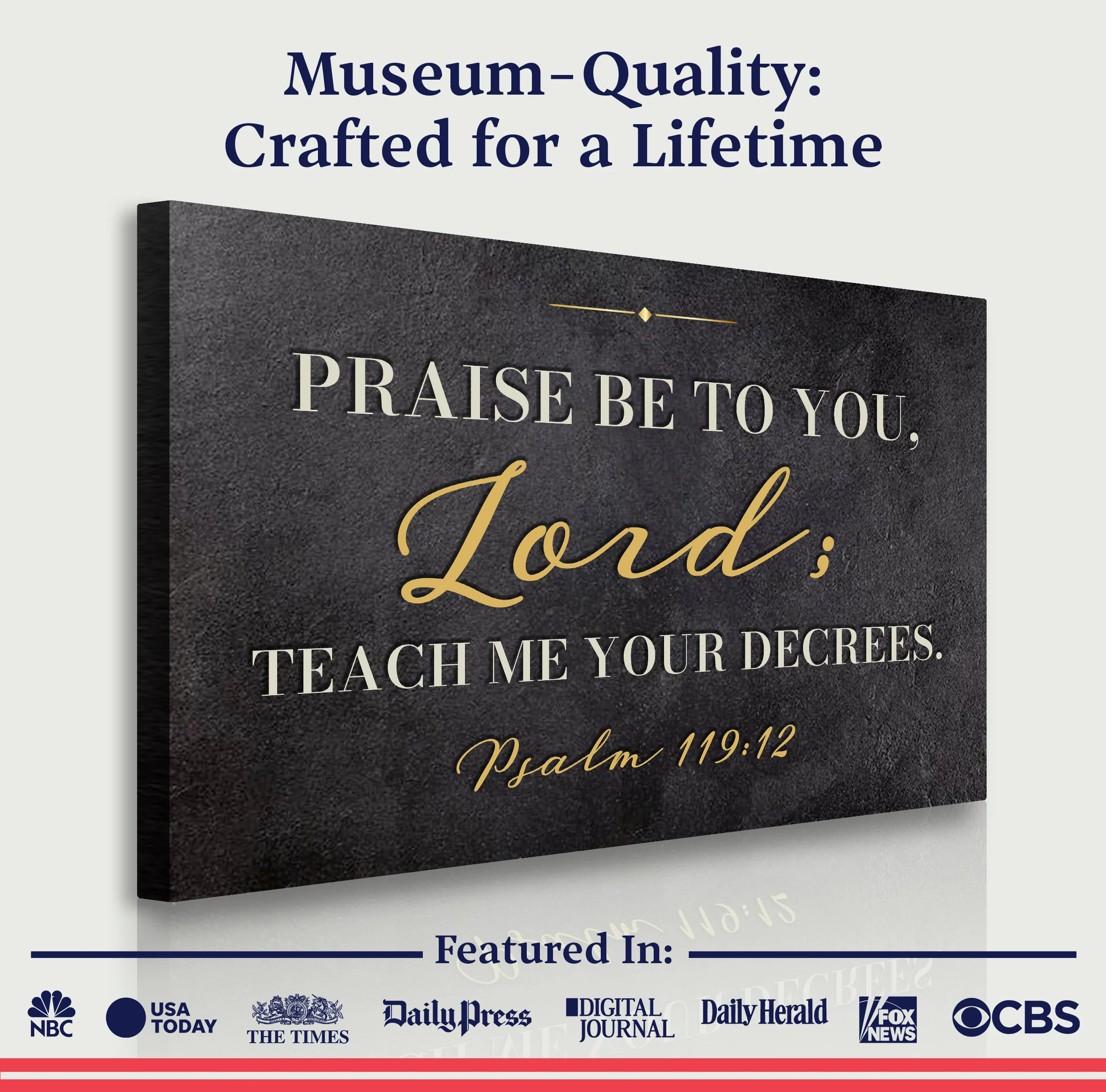 Read God's Word - Psalm 119:12 Faith Wall Sign - Image 6