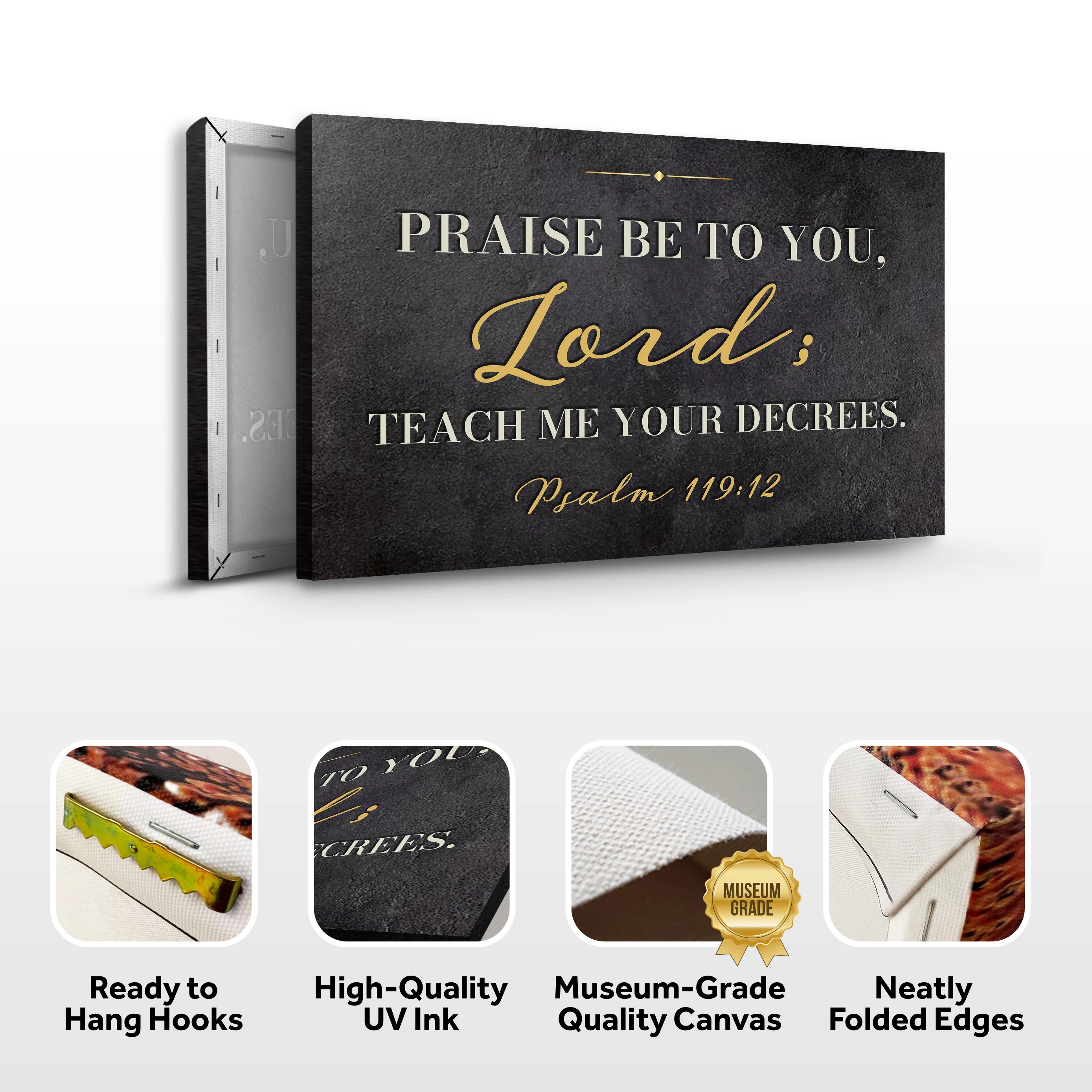 Read God's Word - Psalm 119:12 Faith Wall Sign - Image 8