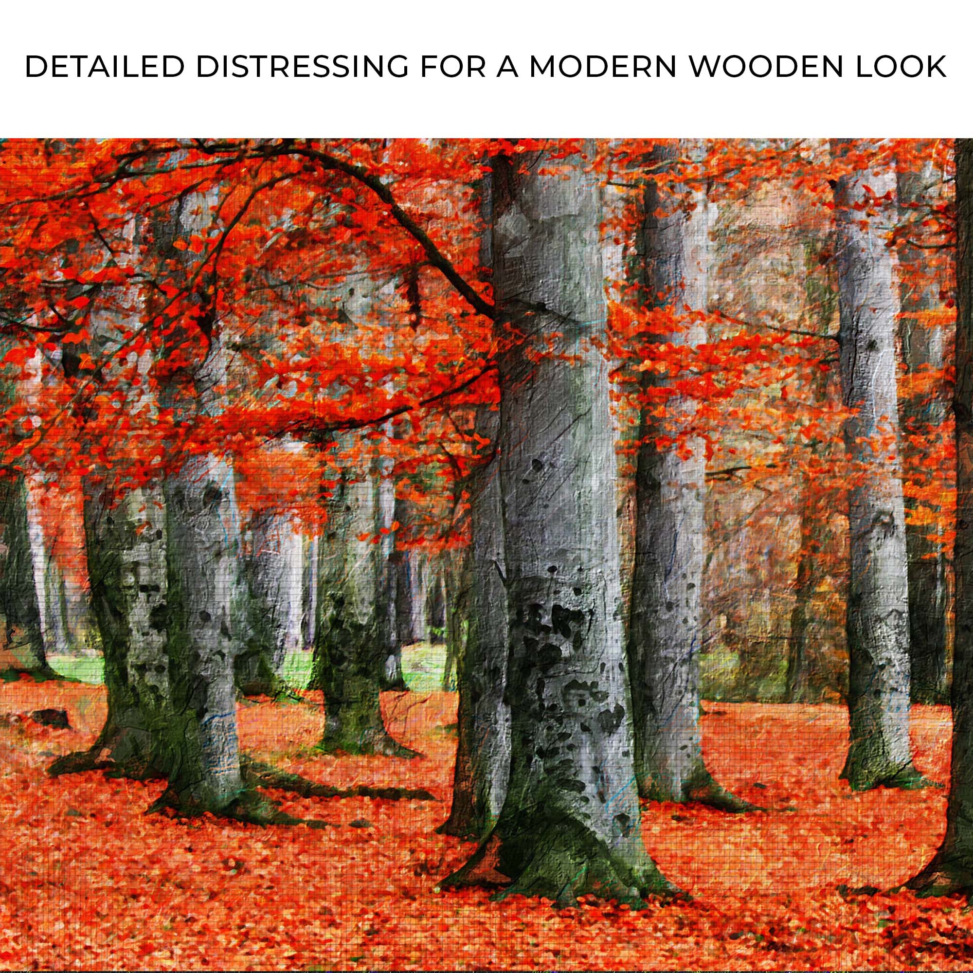 Red Beech Trees Canvas Wall Art - Image 4