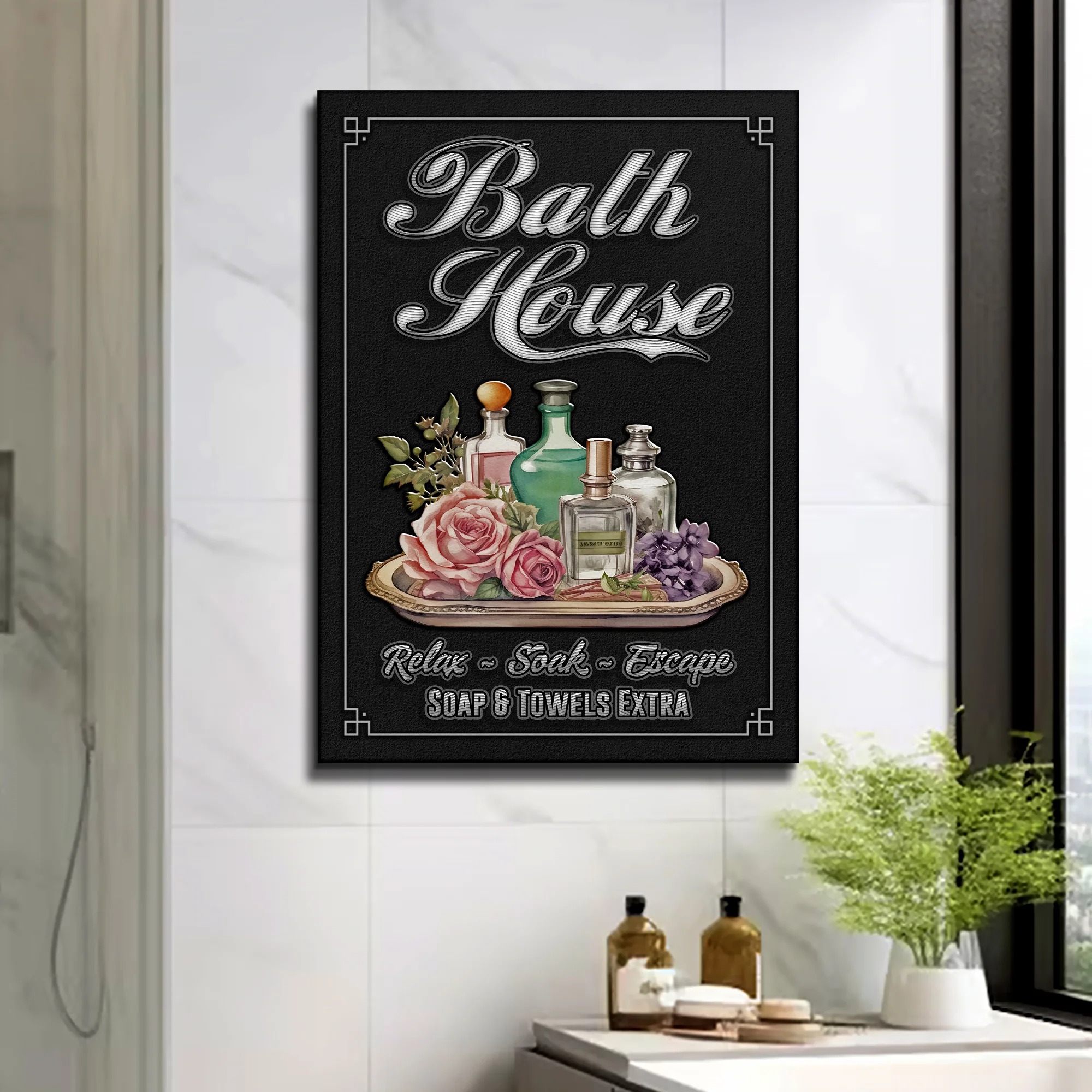Relax Soak Escape Bath House Sign - Image 2
