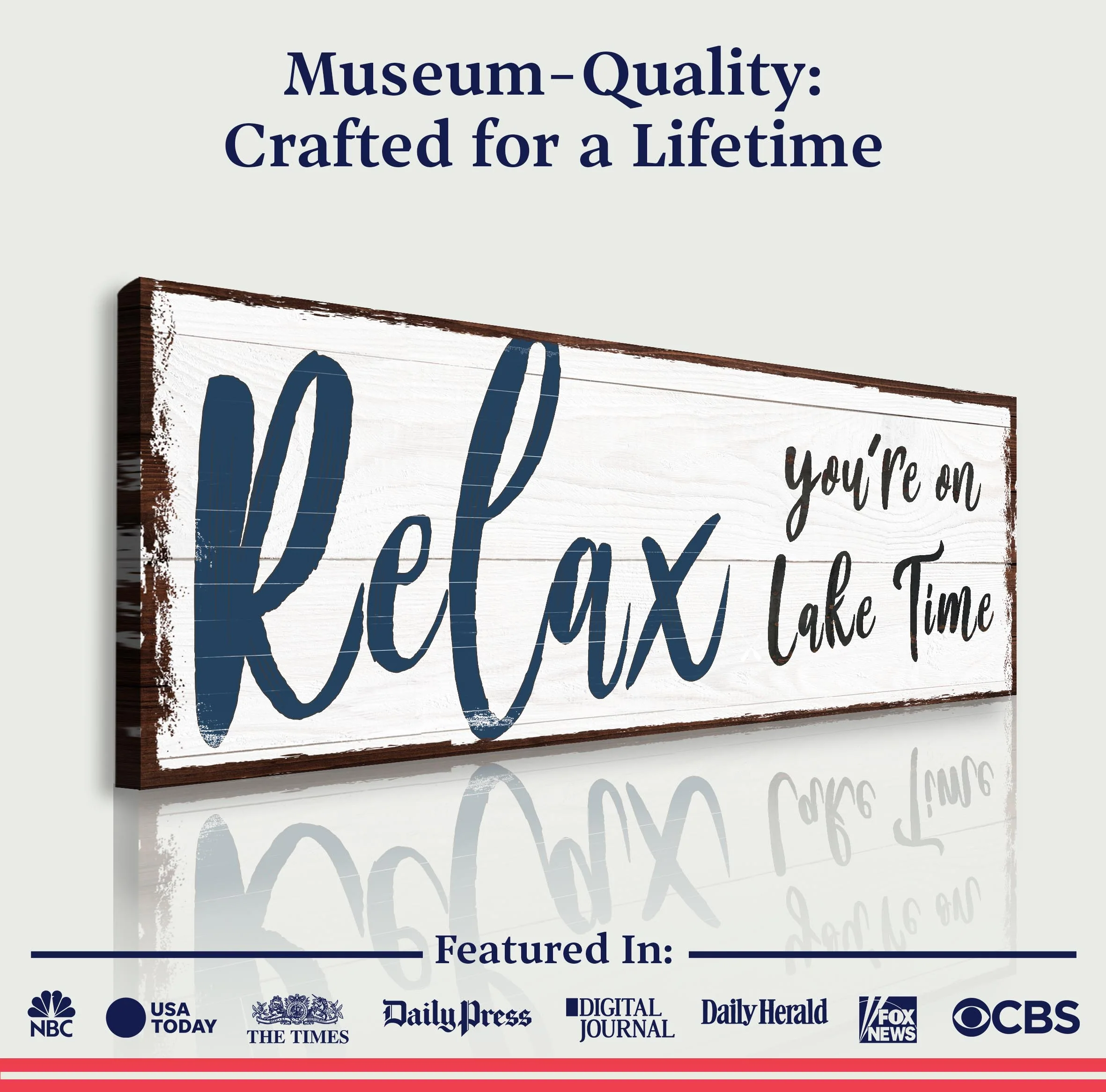 Relax You're on Lake Time Sign IV - Image 4