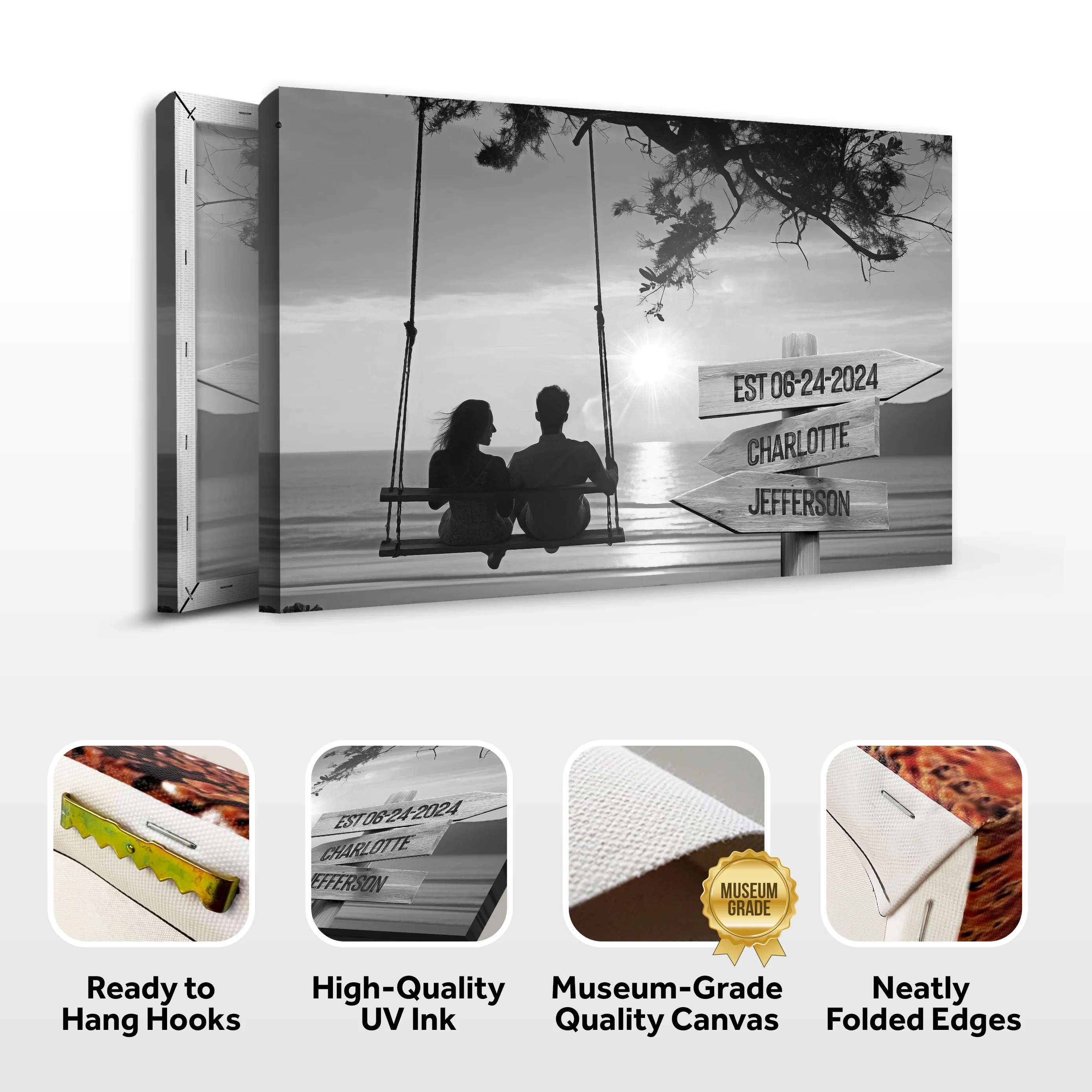 Romantic Swing Family Names Sign - Image 5