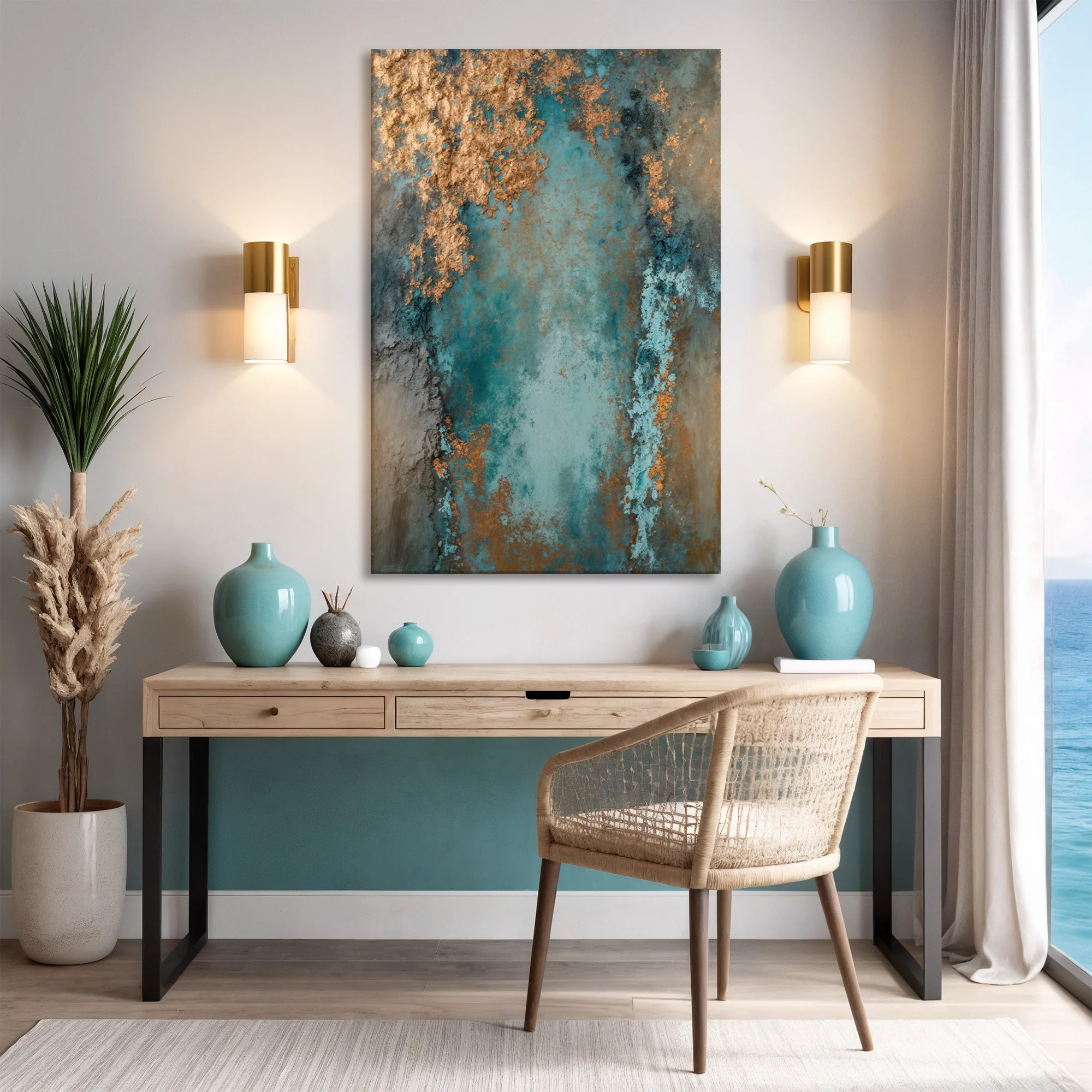 Rust and Reverie Abstract Wall Art I - Image 2