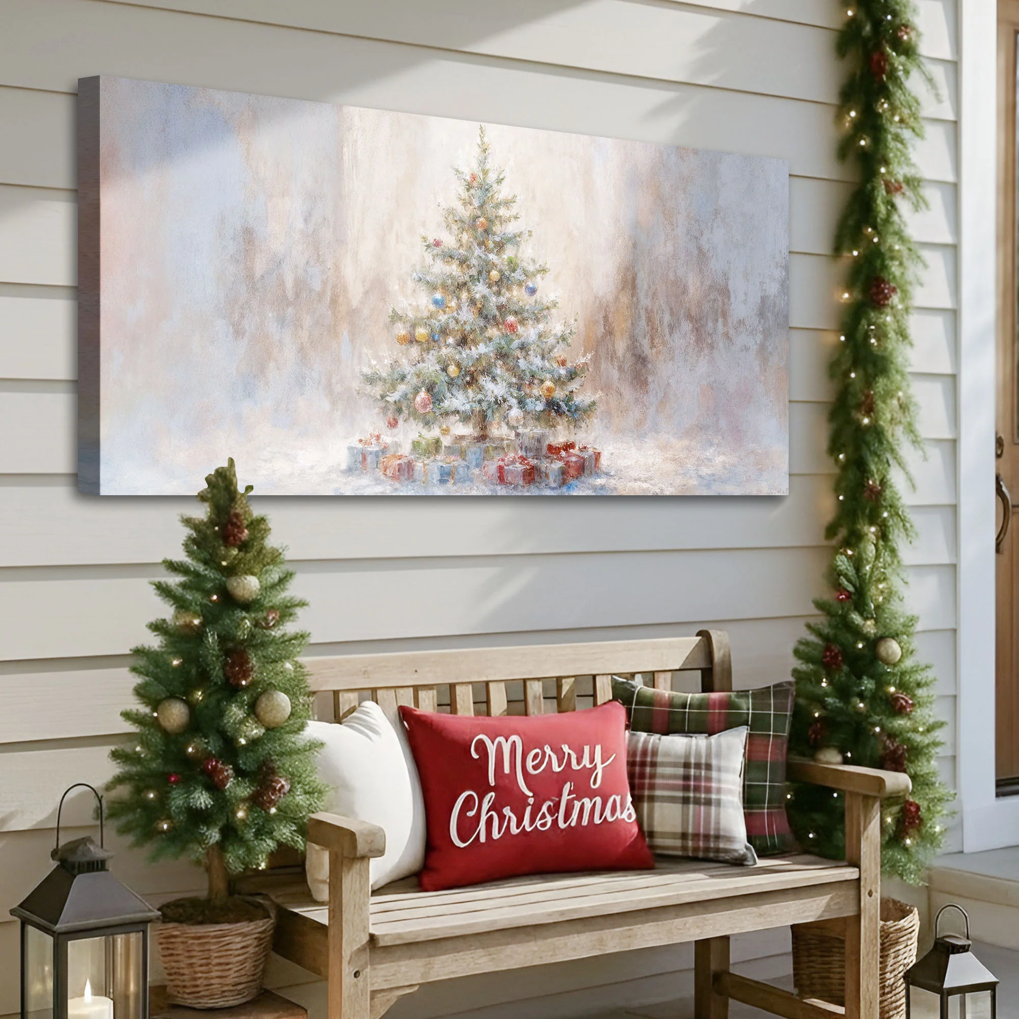 Rustic Christmas Tree Wall Art - Image 2