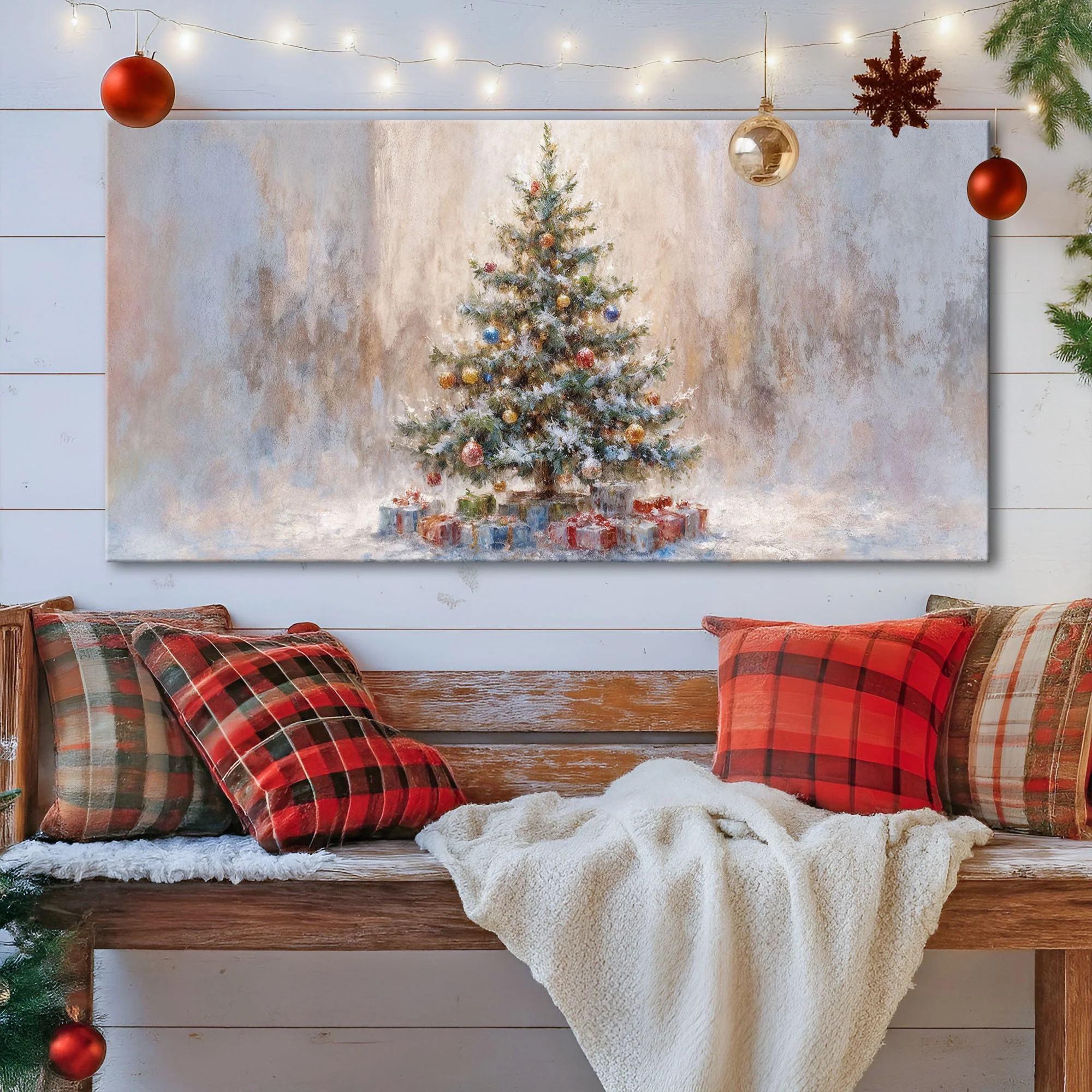 Rustic Christmas Tree Wall Art - Image 3