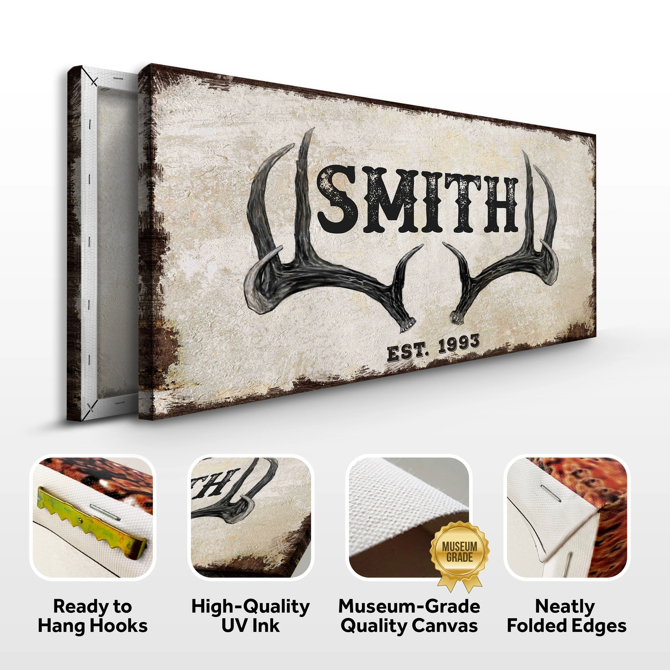 Rustic Family Antler Sign II - Image 4