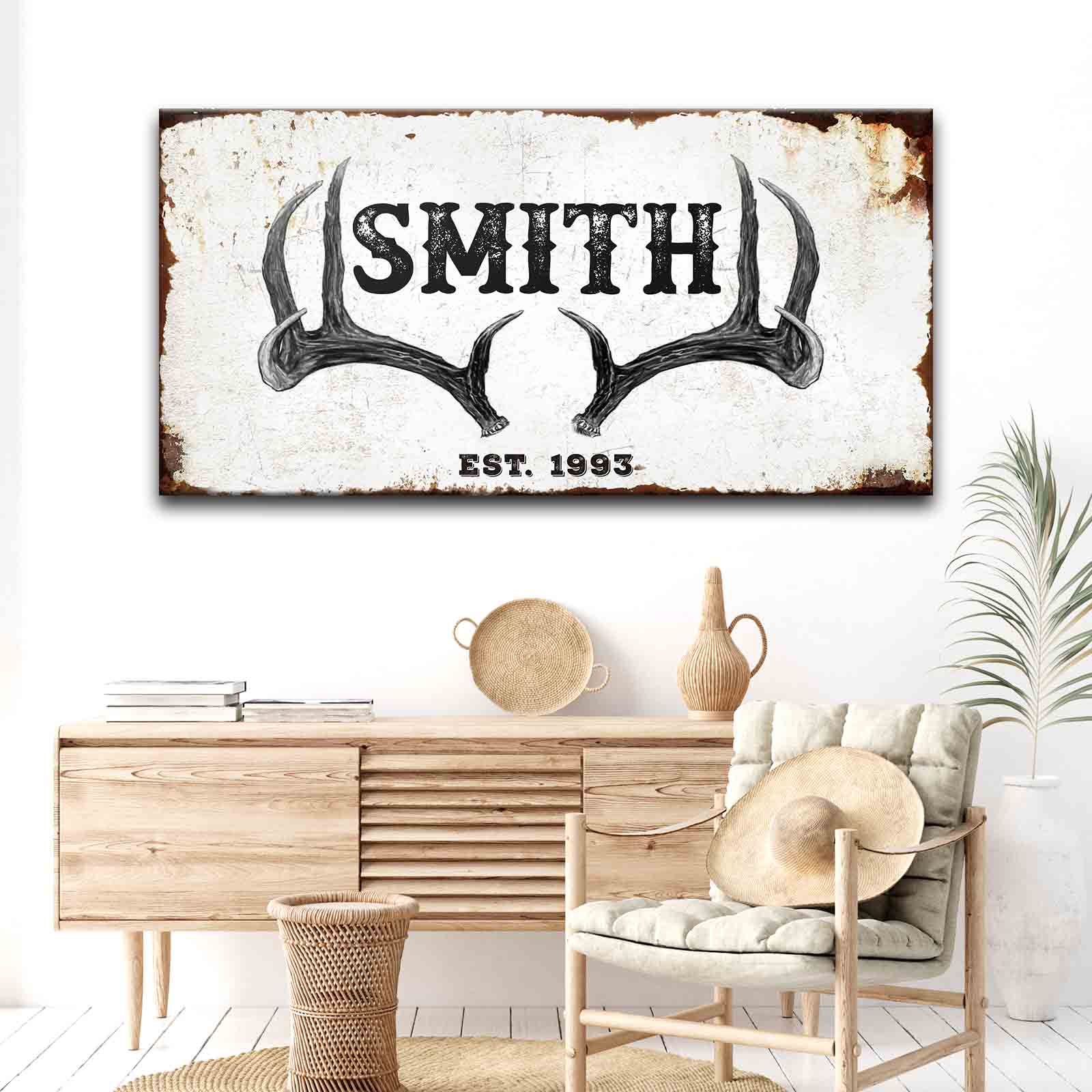 Rustic Family Antler Sign II - Image 7
