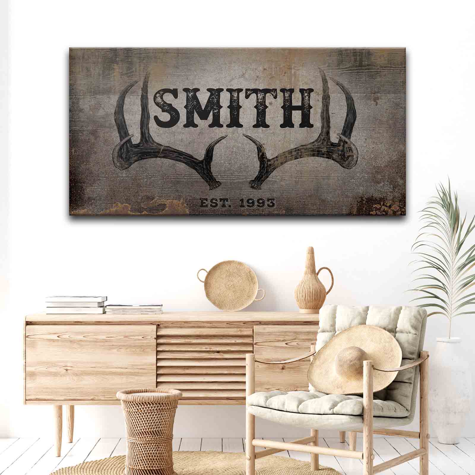 Rustic Family Antler Sign II - Image 8