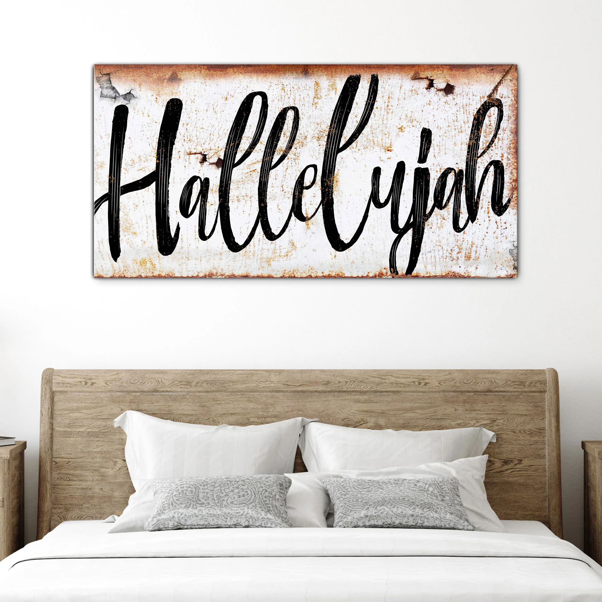 Rustic Hallelujah Faith Sign - Image 2