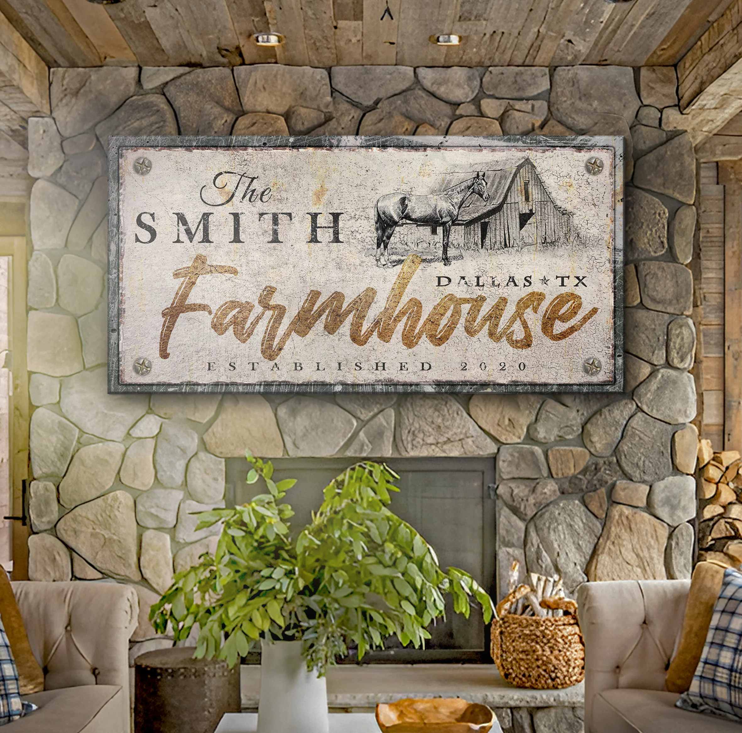 Rustic Horse Farmhouse Sign III - Image 2