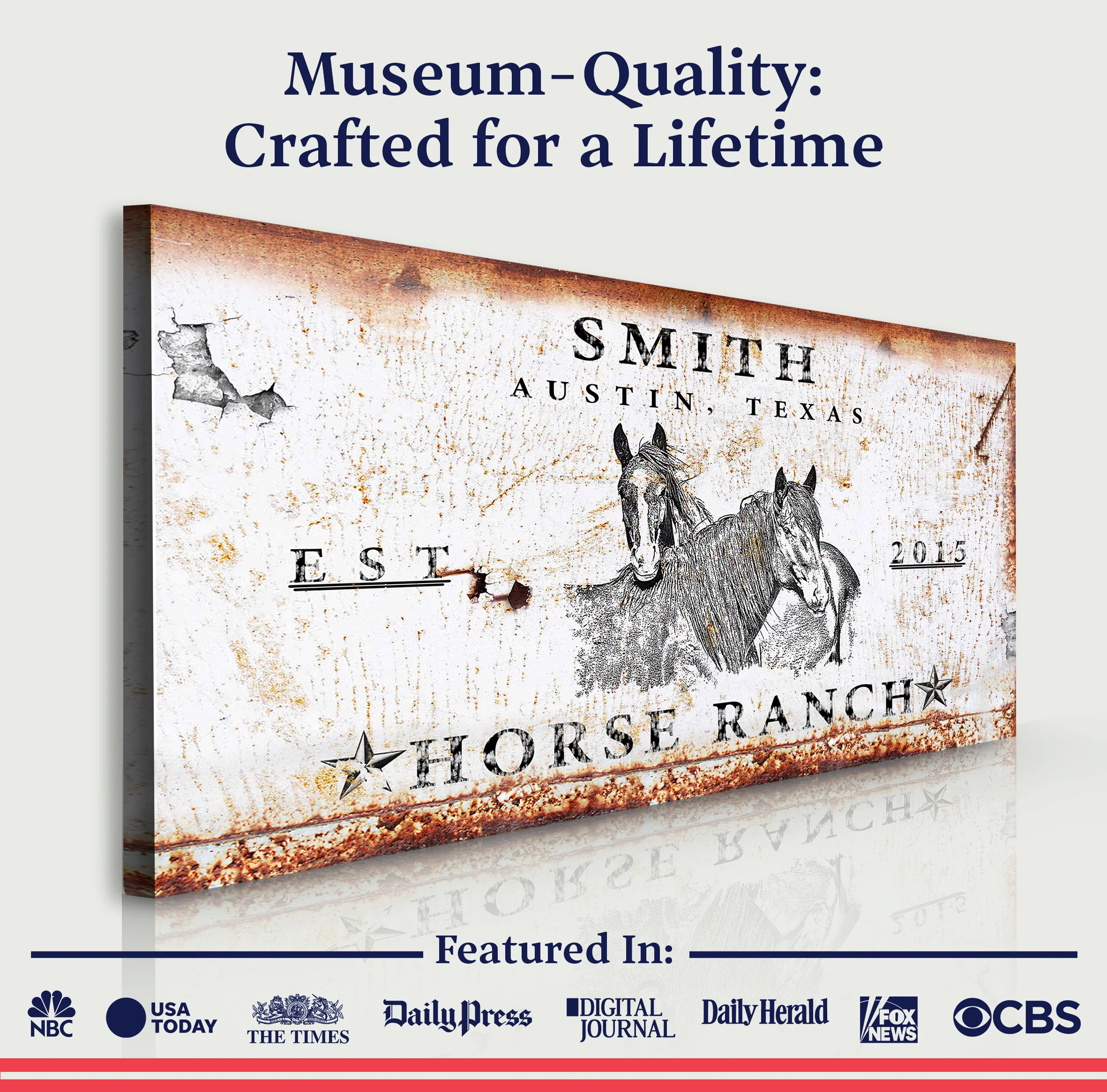 Rustic Horse Ranch Sign III - Image 3