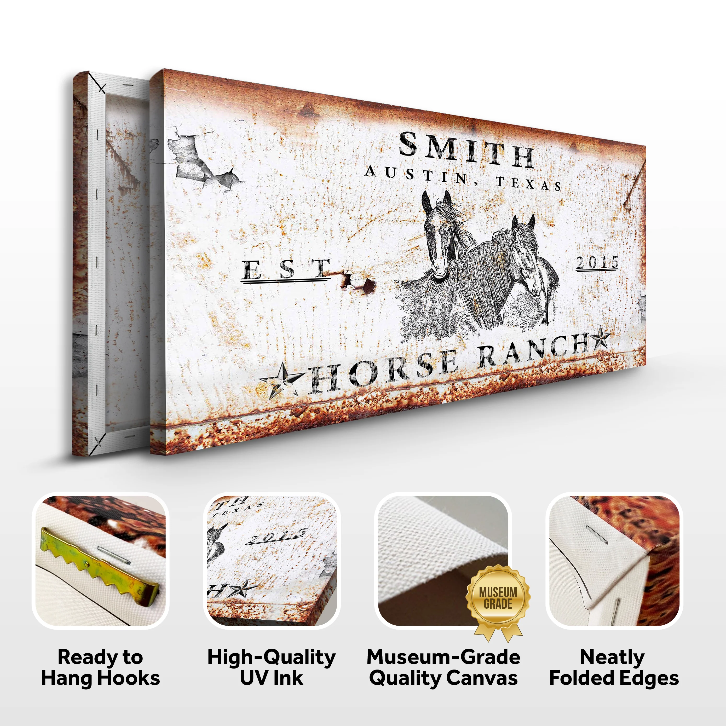 Rustic Horse Ranch Sign III - Image 4