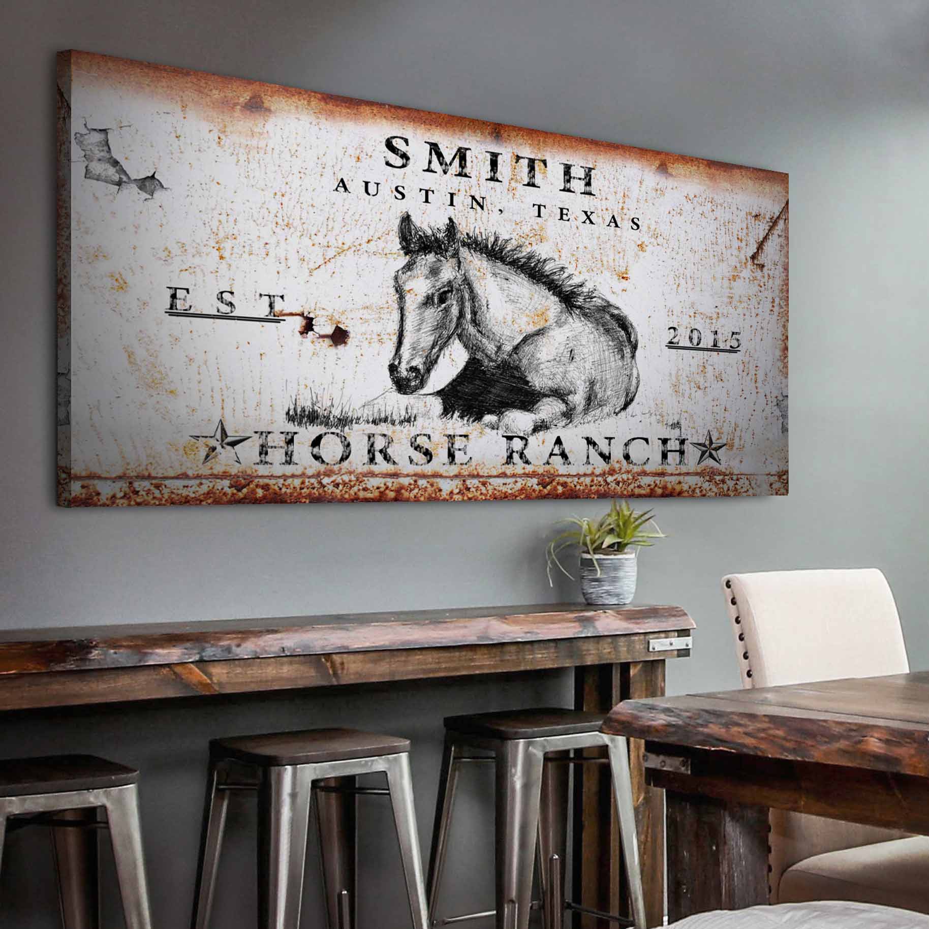 Rustic Horse Ranch Sign - Image 10