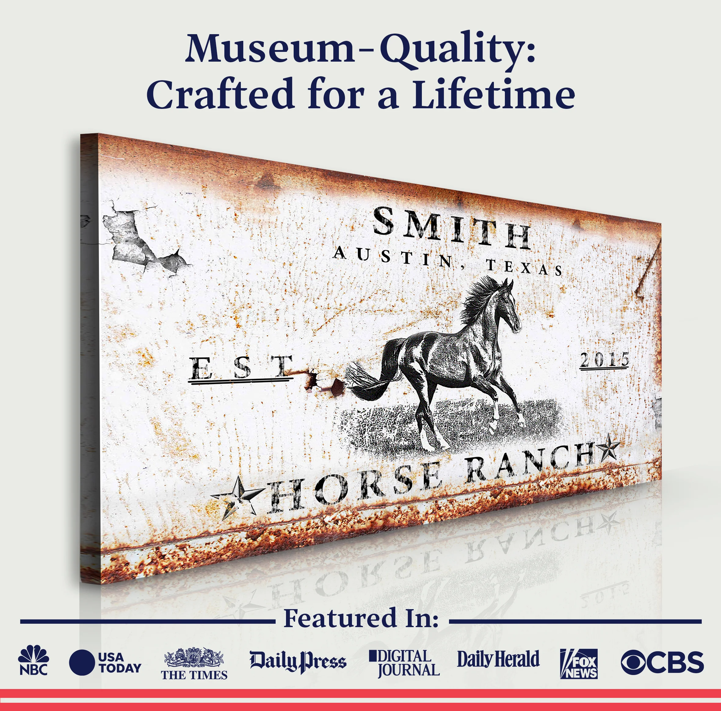 Rustic Horse Ranch Sign - Image 3