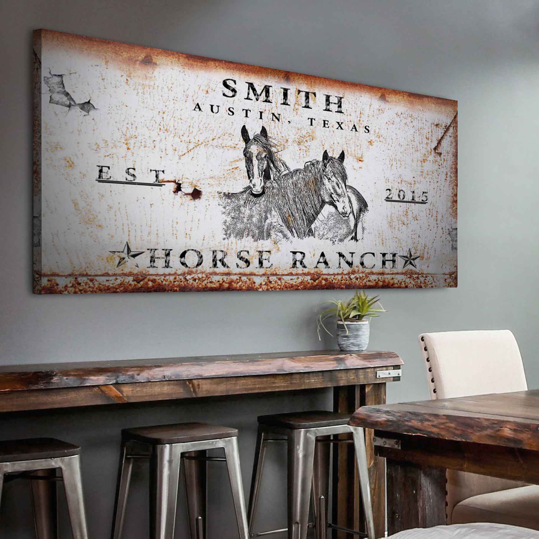 Rustic Horse Ranch Sign - Image 9