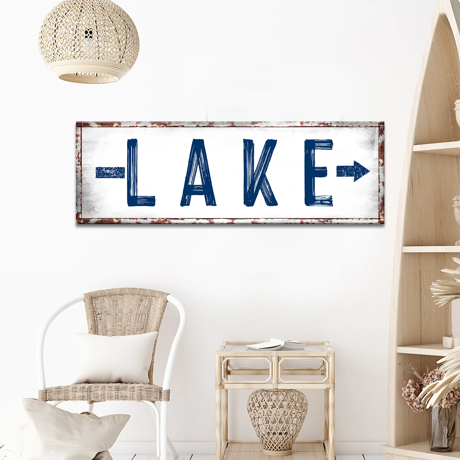 Rustic Lake Arrow Sign - Image 2