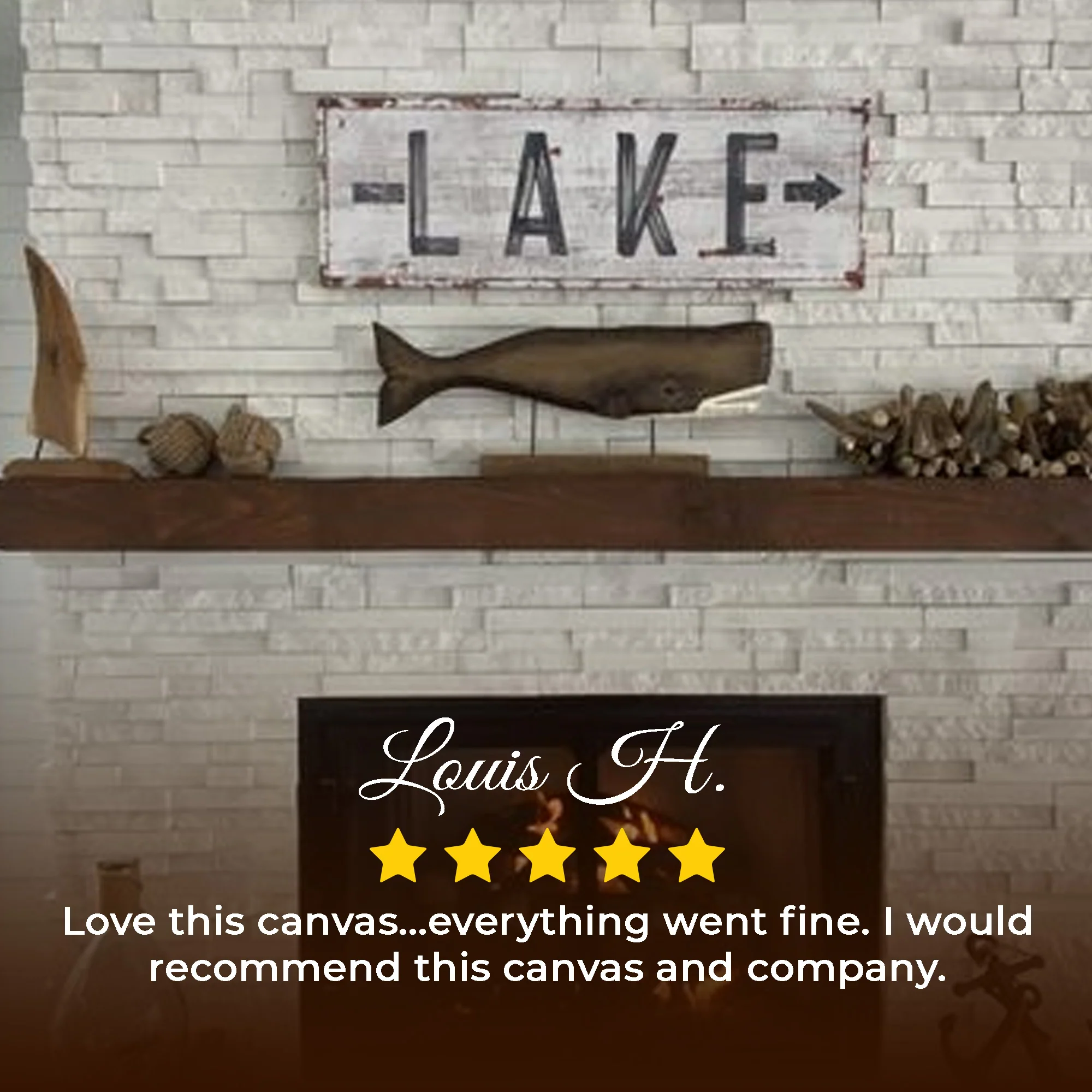 Rustic Lake Arrow Sign - Image 3