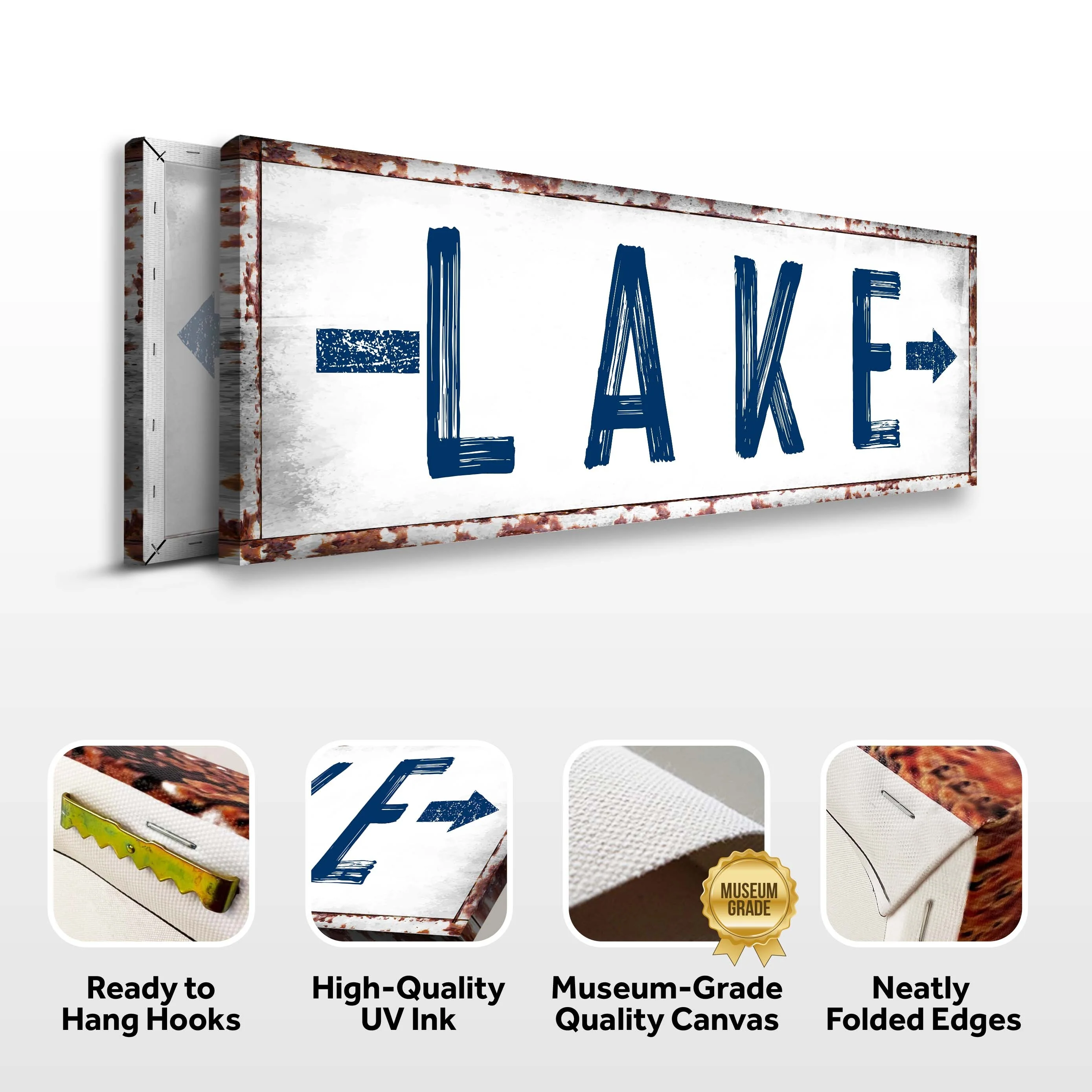 Rustic Lake Arrow Sign - Image 4