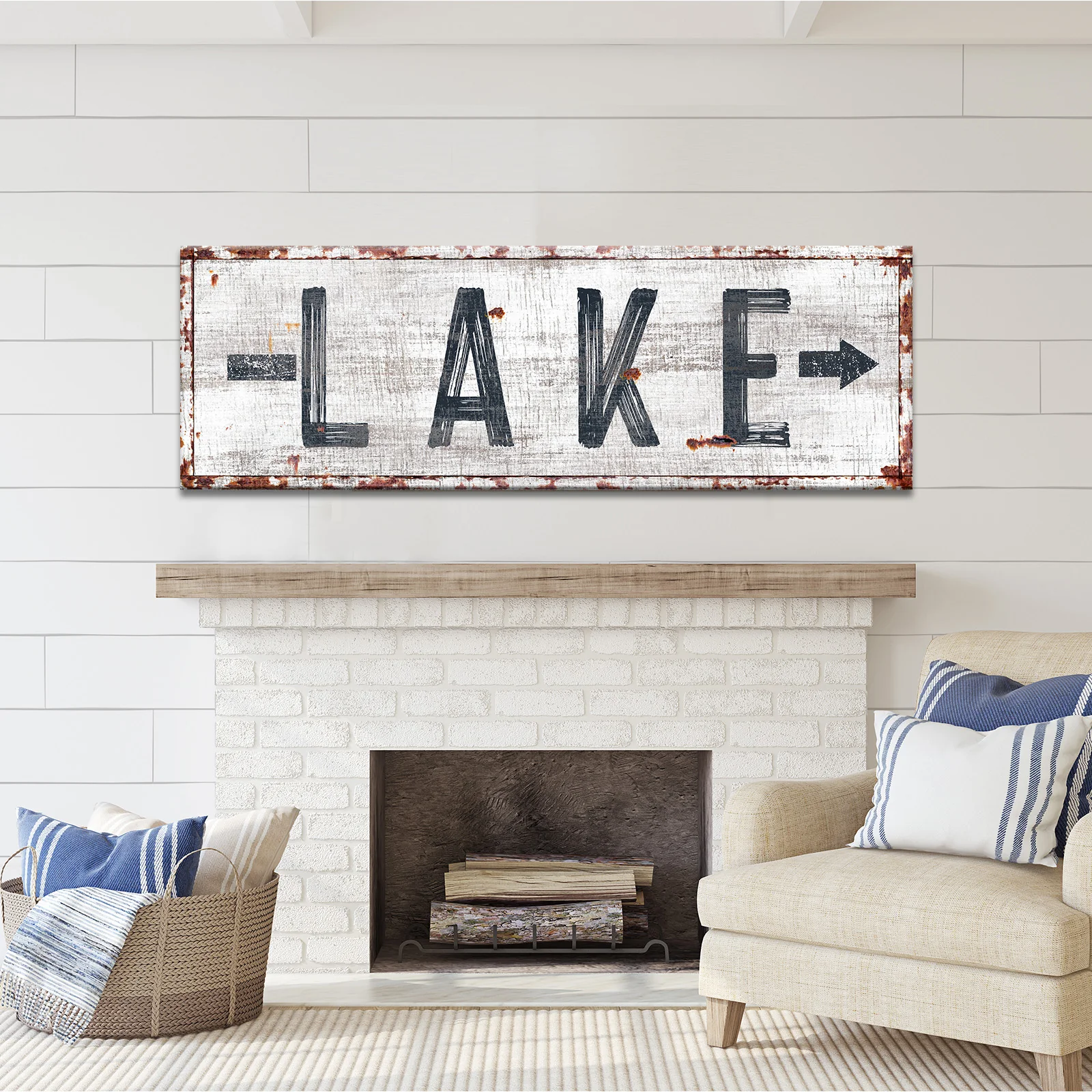 Rustic Lake Arrow Sign - Image 7
