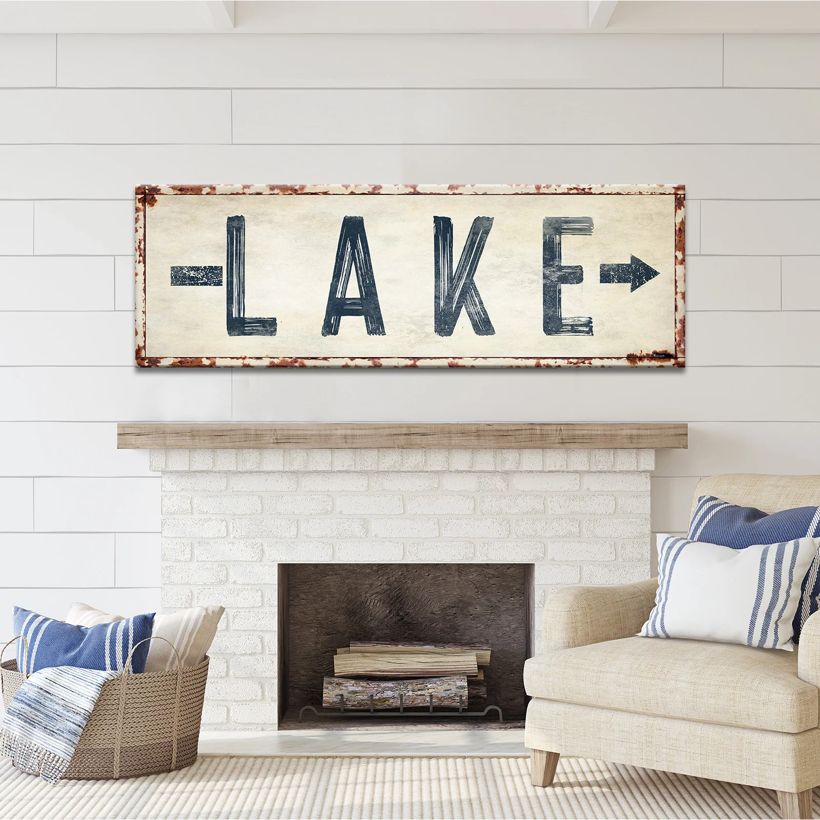 Rustic Lake Arrow Sign - Image 8