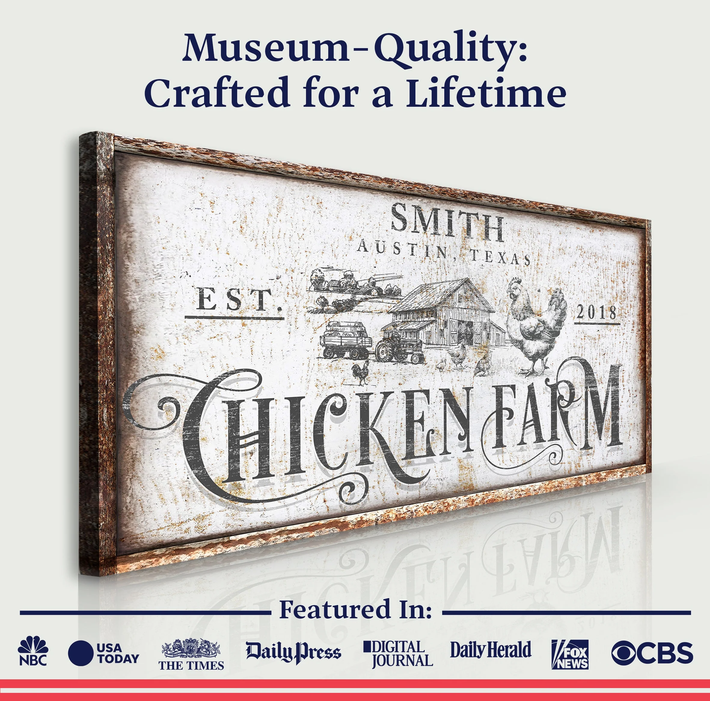Rustic Vintage Farmhouse Sign IV - Image 4