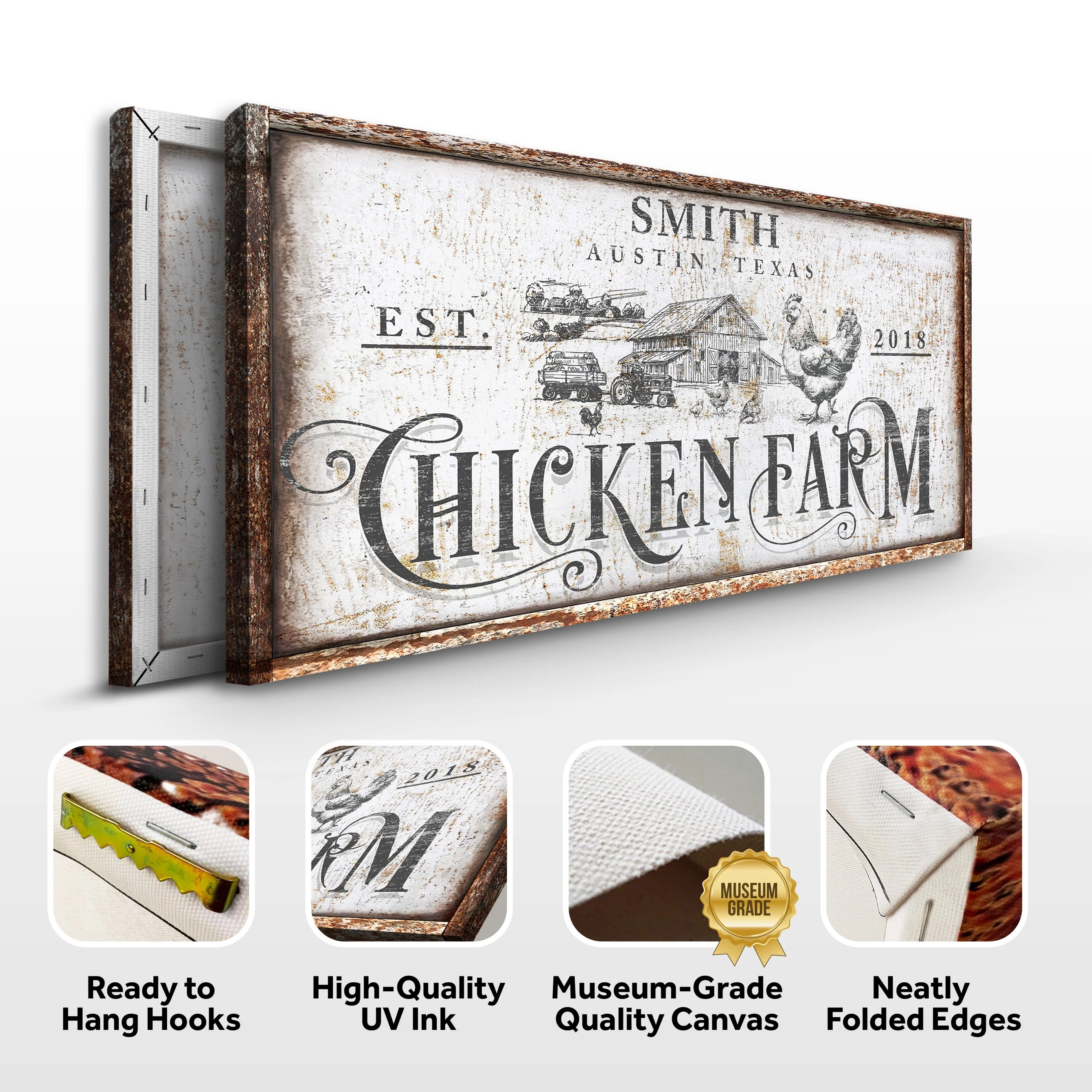 Rustic Vintage Farmhouse Sign IV - Image 6