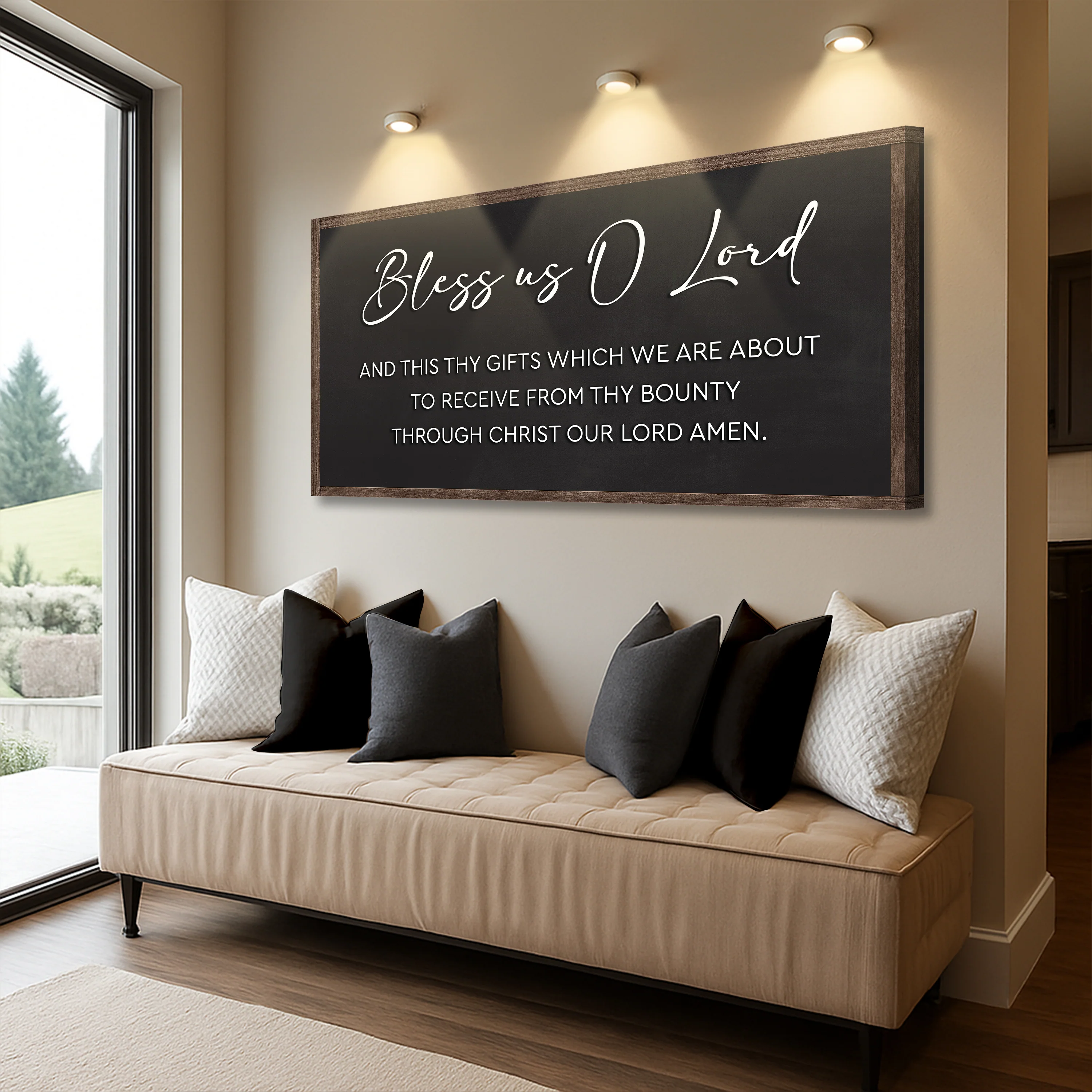 Rustic Wooden Blessing Wall Sign - Image 5