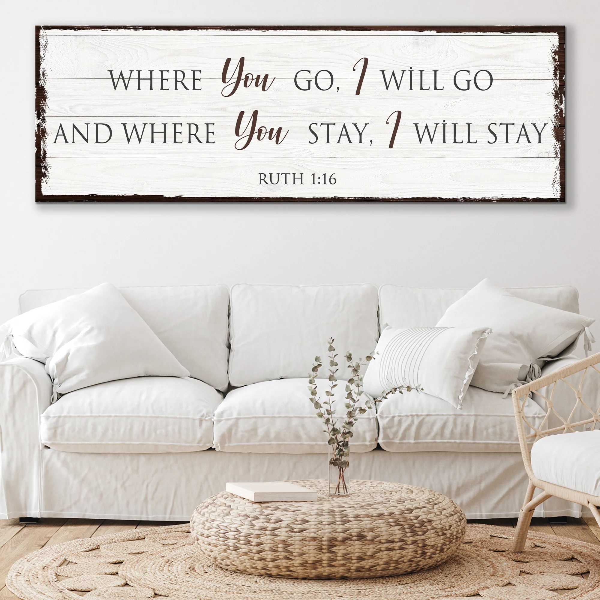 Ruth 1:16: Where You Go I Will Go Faith Sign - Image 2