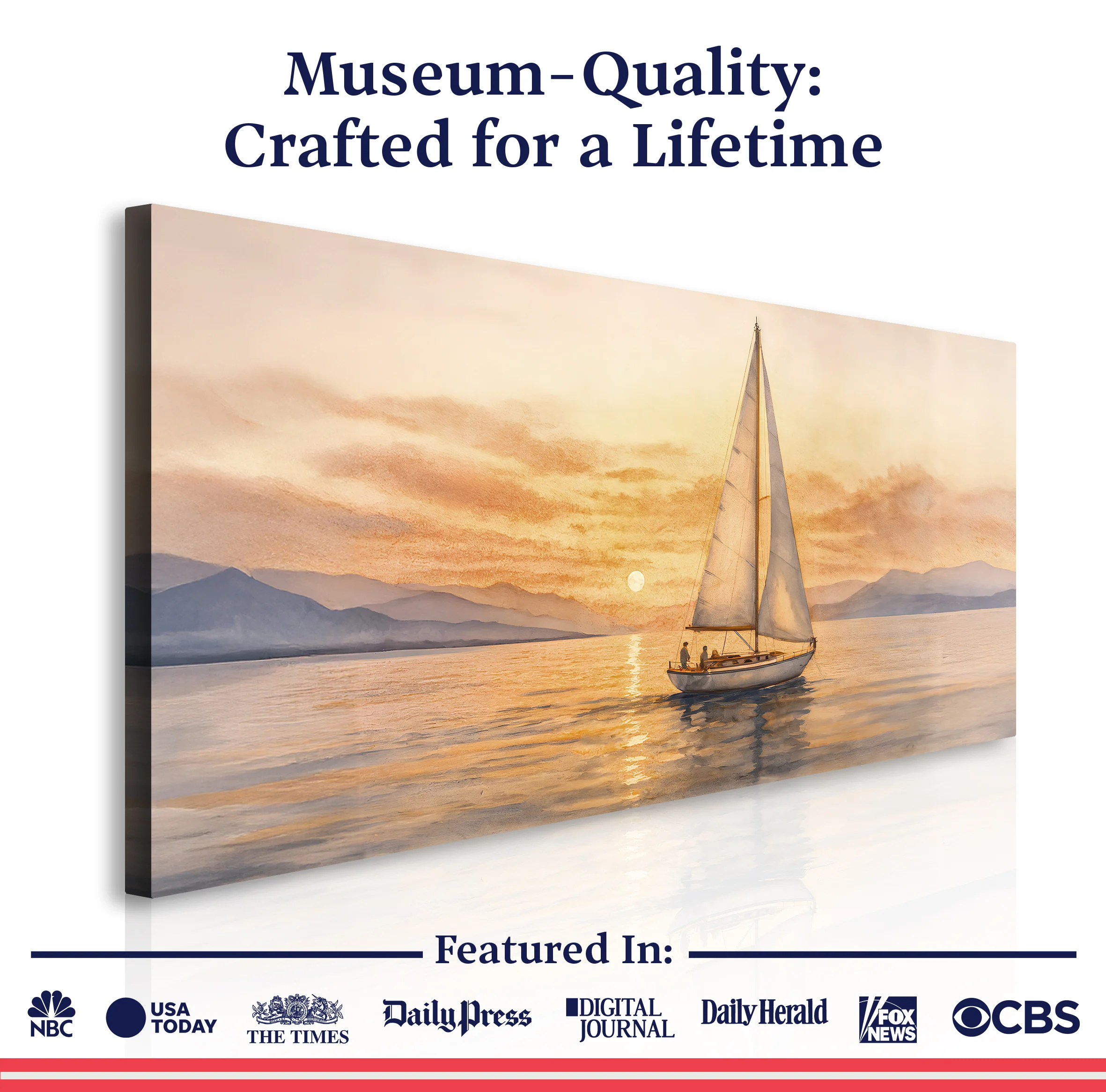 Sailing Into Dusk Abstract Wall Art - Image 6