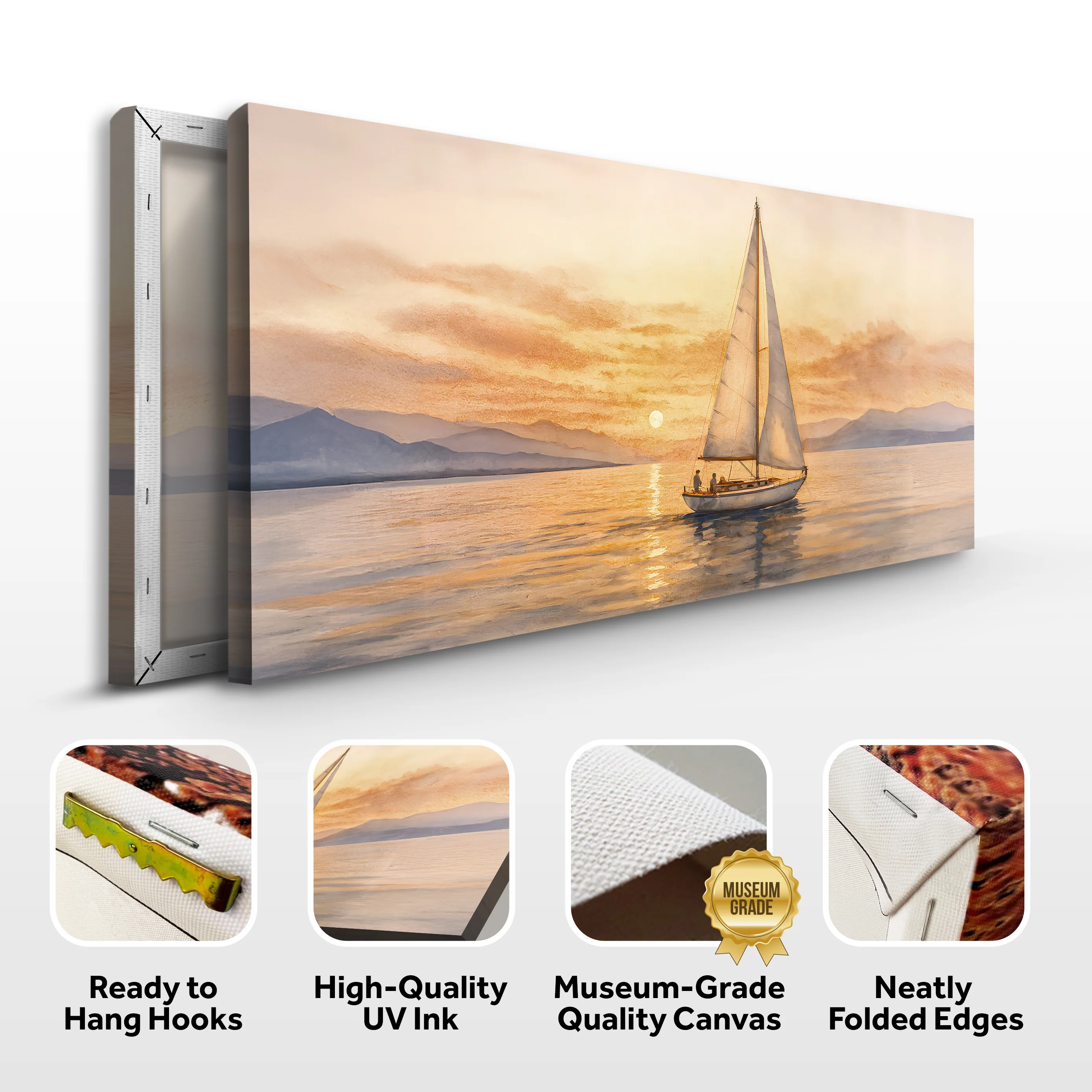 Sailing Into Dusk Abstract Wall Art - Image 8