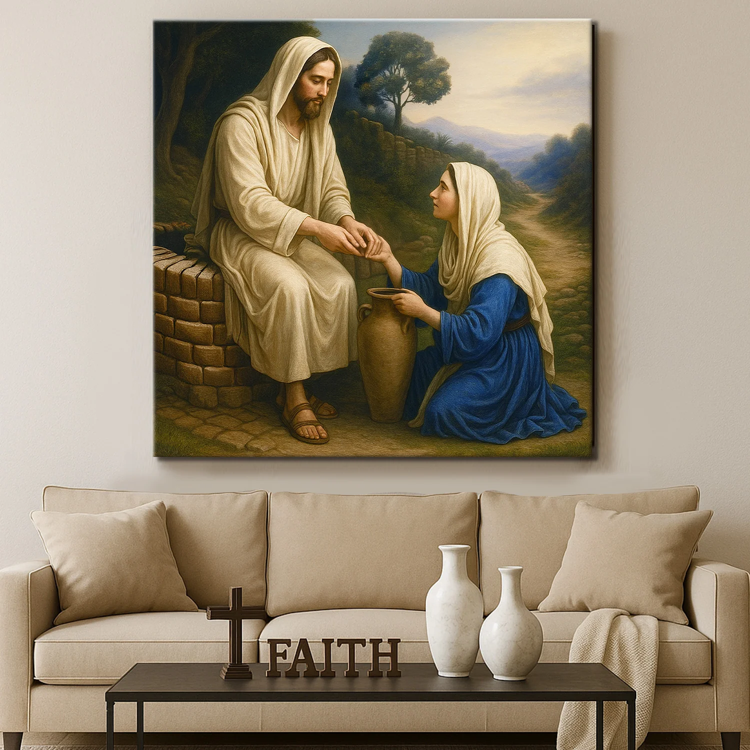 Samaritan at the Well Faith Wall Art - Image 2